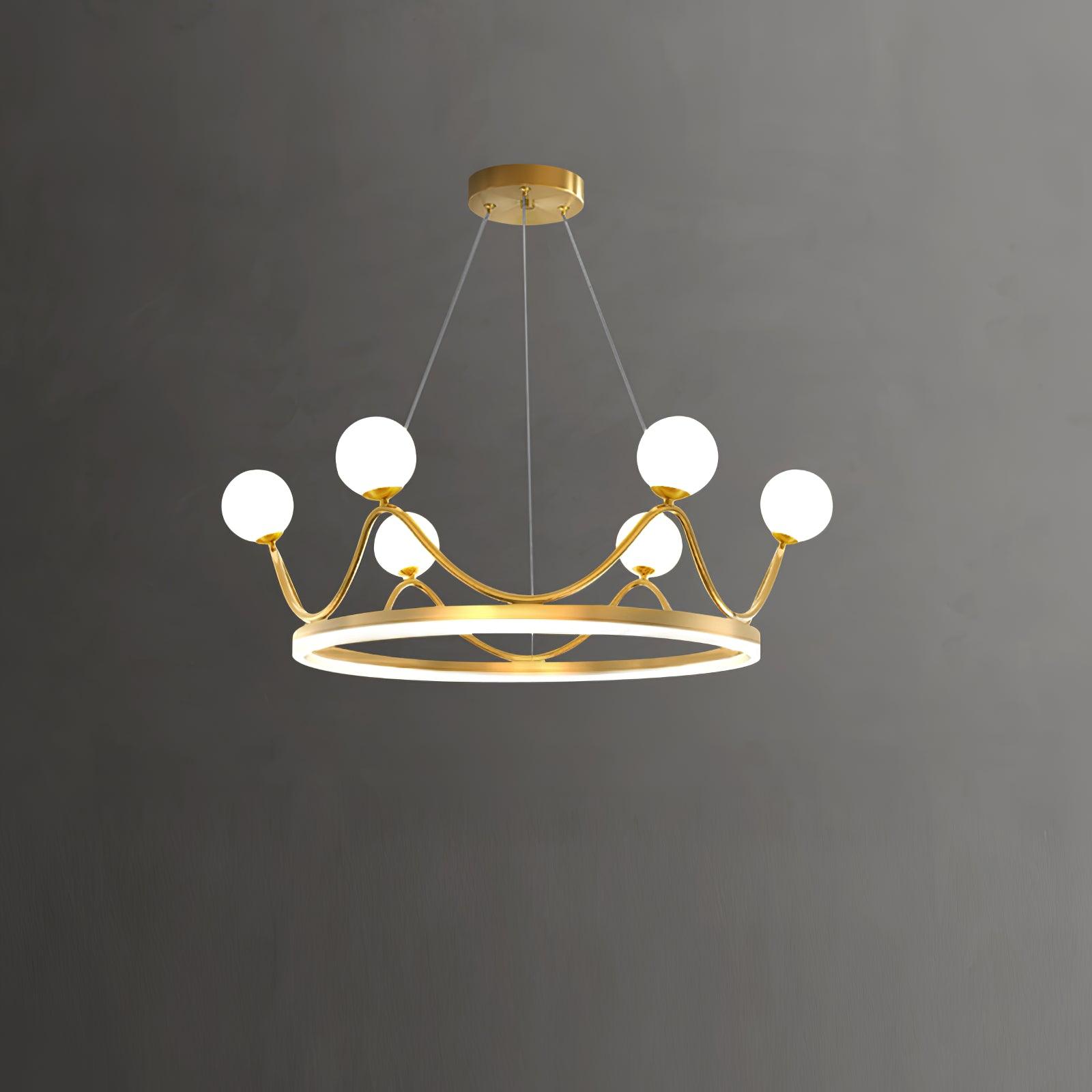 Crown Brass Chandelier - Cueteks