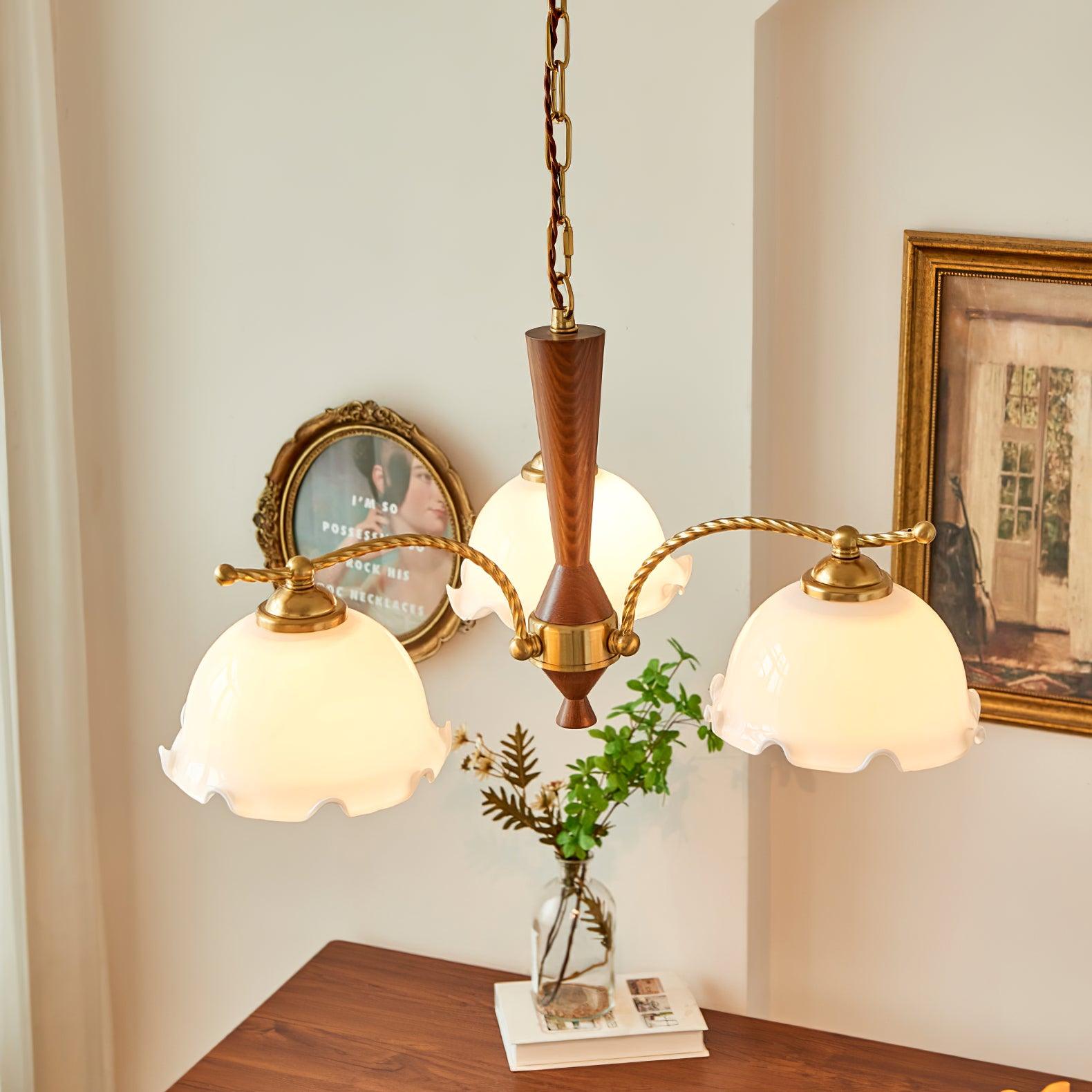 Milky Flower Chandelier - Cueteks