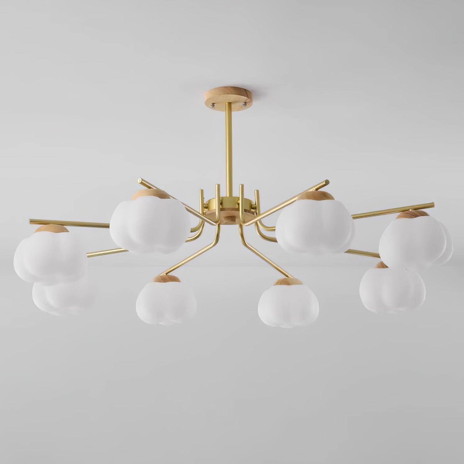 Plastic Cotton Balls Chandelier - Cueteks