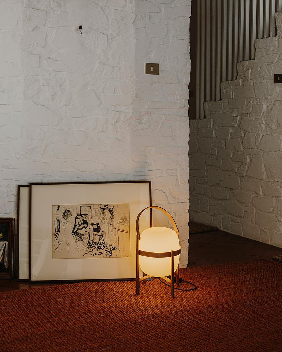 Portable Lantern Glass Table Lamp - Cueteks