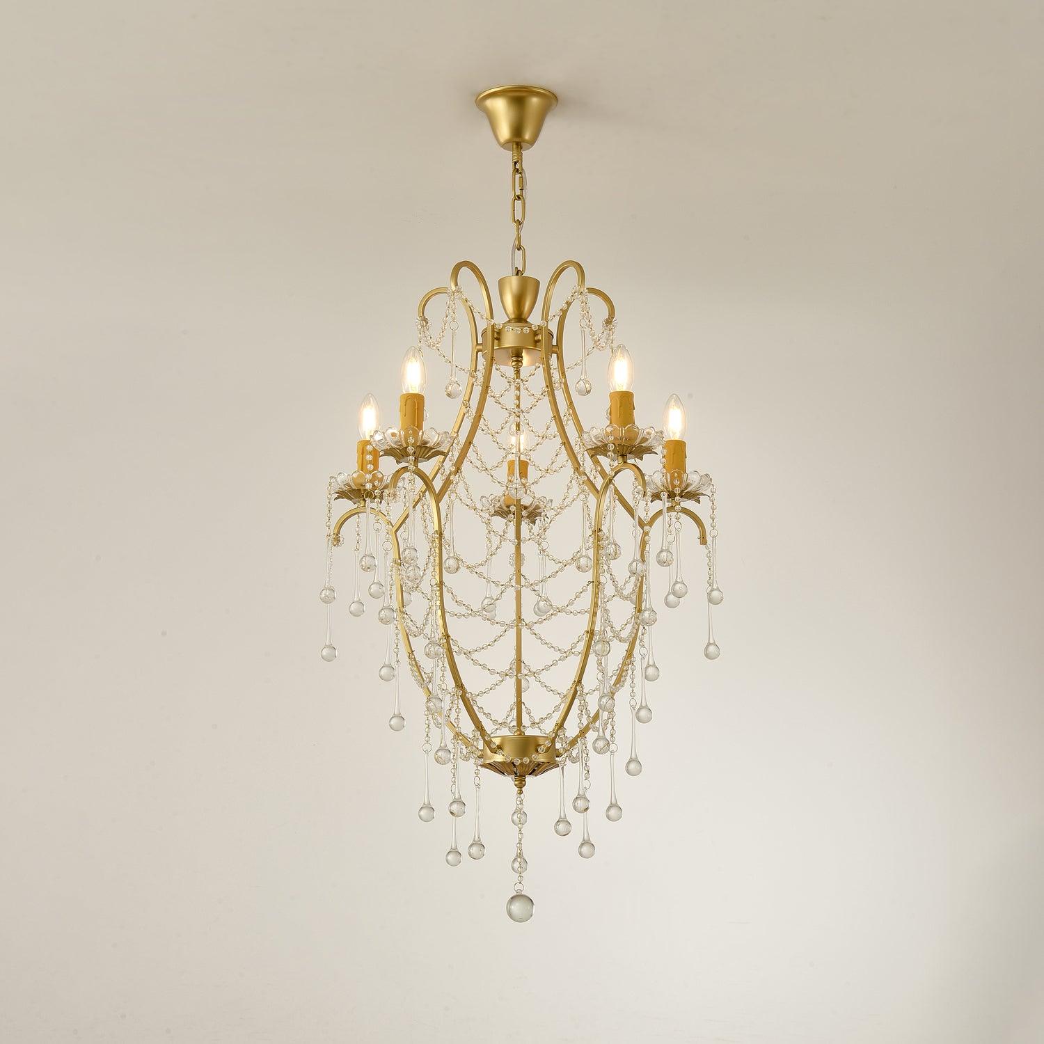 Crystal Birdcage Chandelier - Cueteks