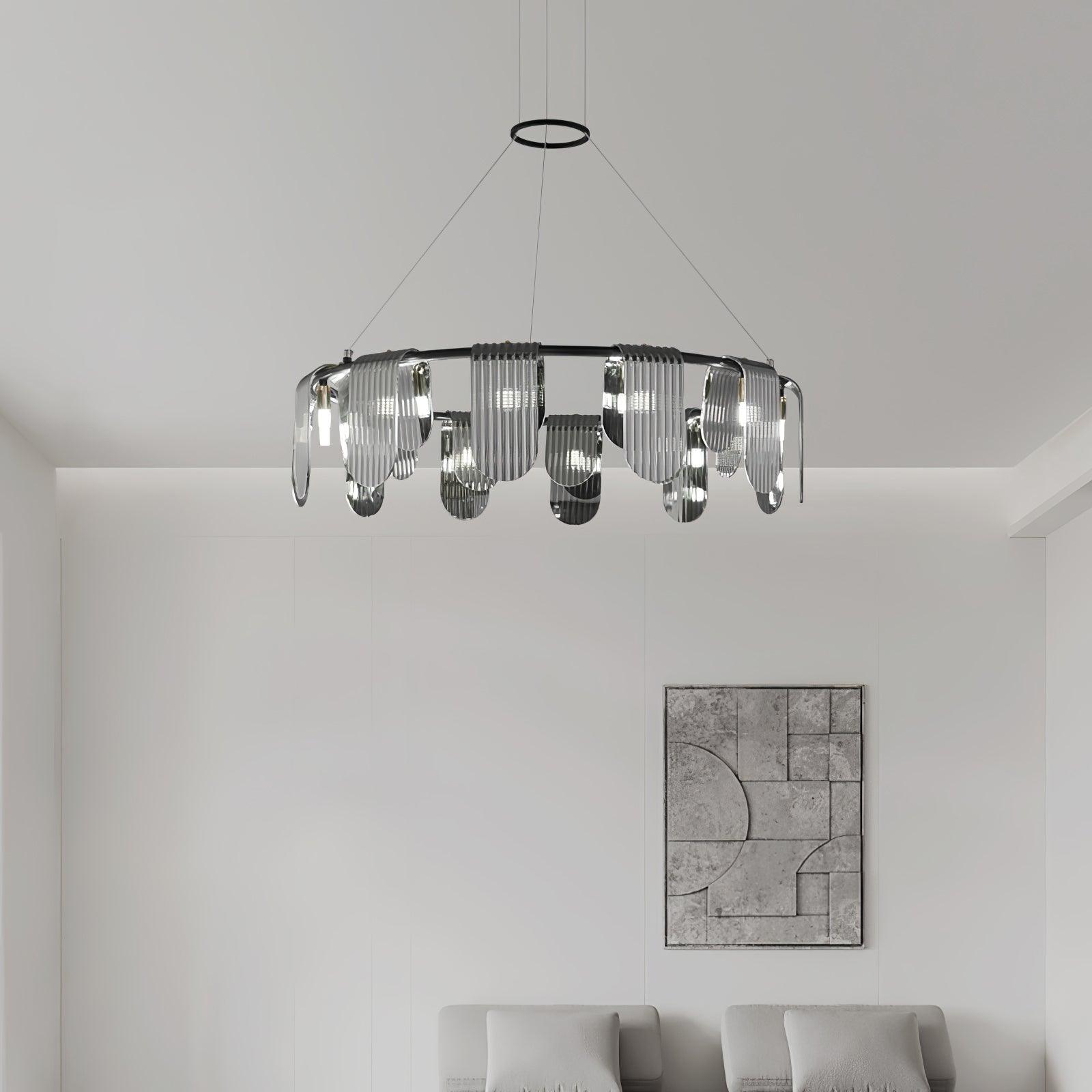 Folioles Brass Chandelier - Cueteks