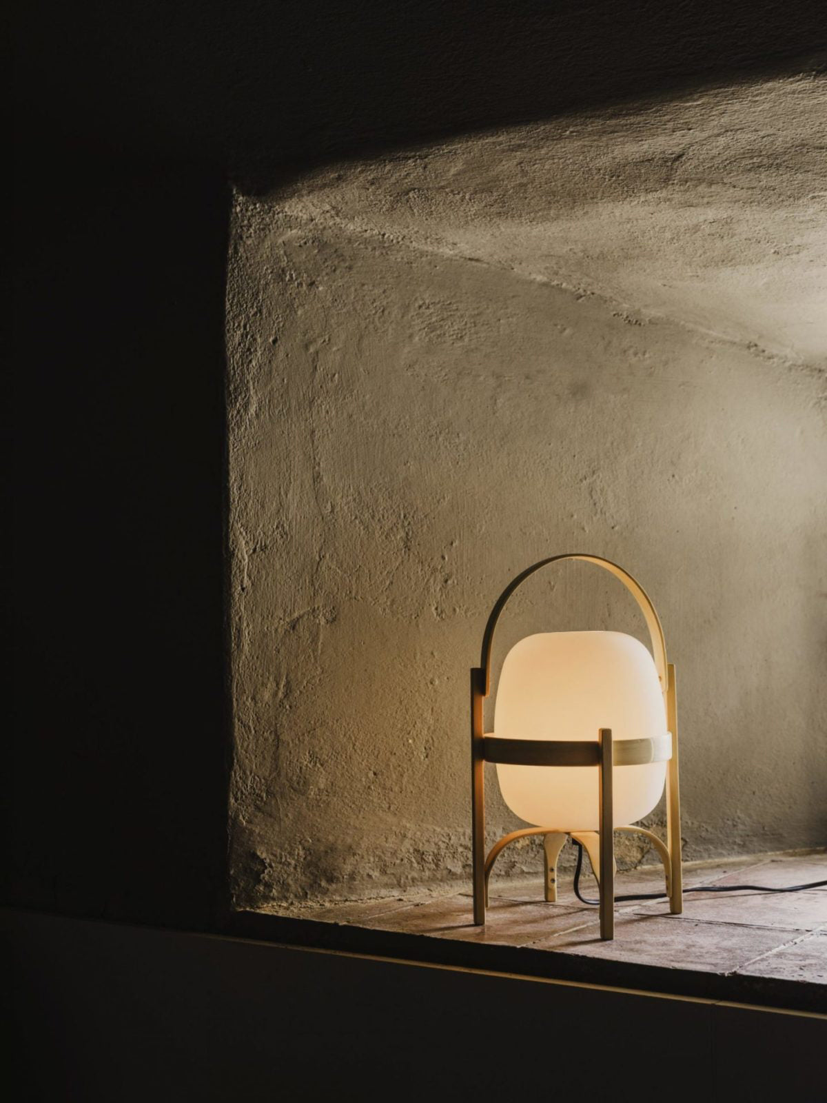 Portable Lantern Glass Table Lamp - Cueteks