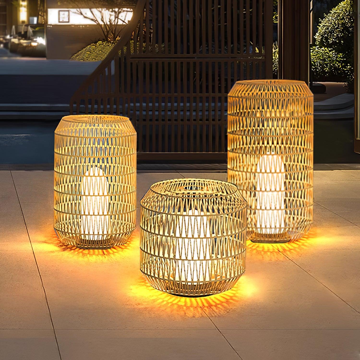 Woven Rattan Outdoor Lamp - Cueteks
