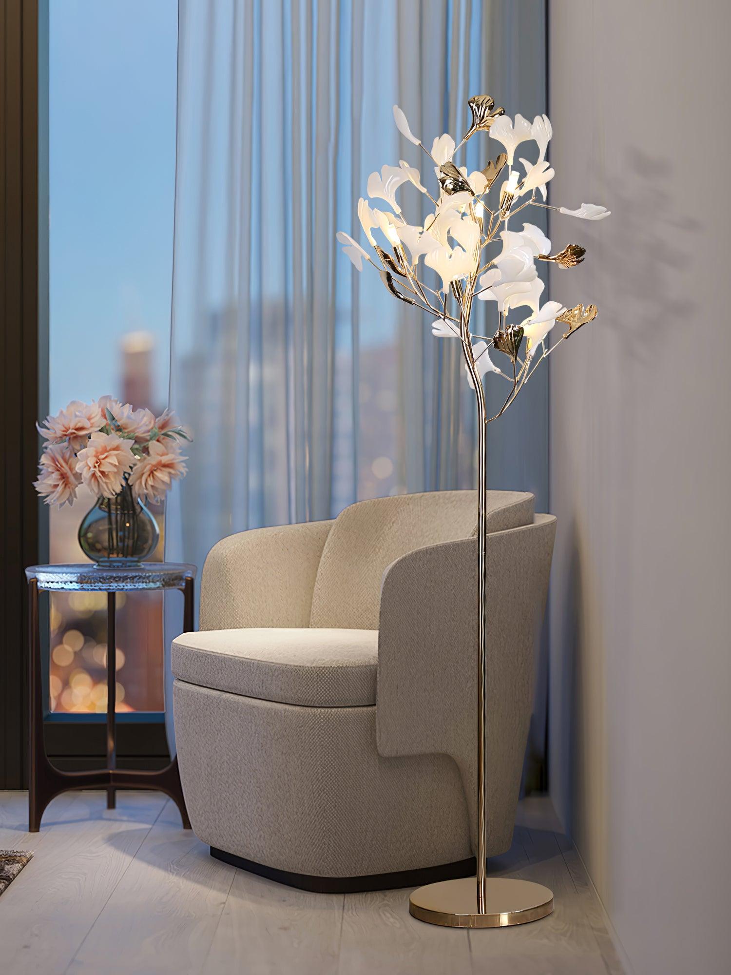 Gingko Leaf Floor Lamp - Cueteks