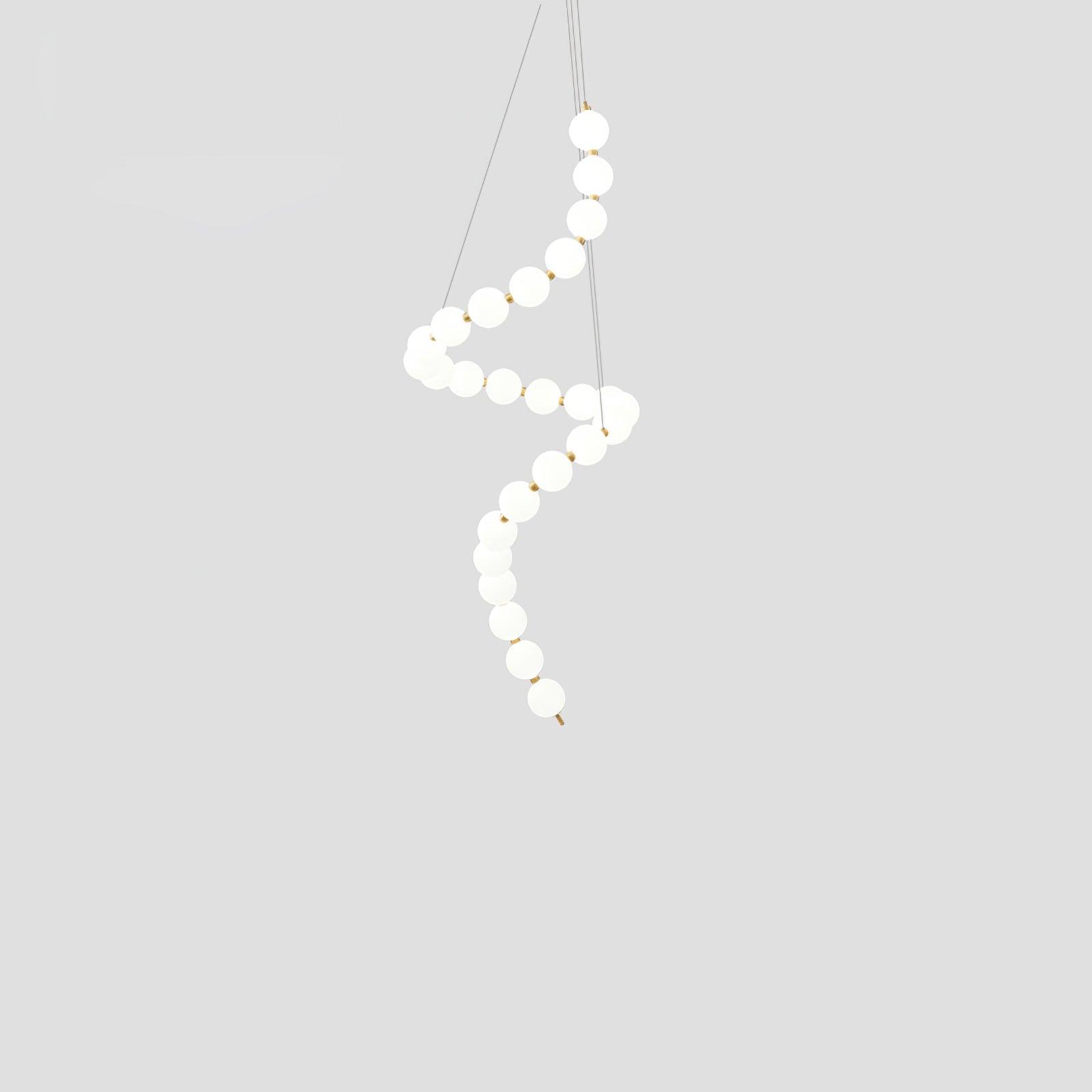 Glass Pearl Necklace Chandelier - Cueteks