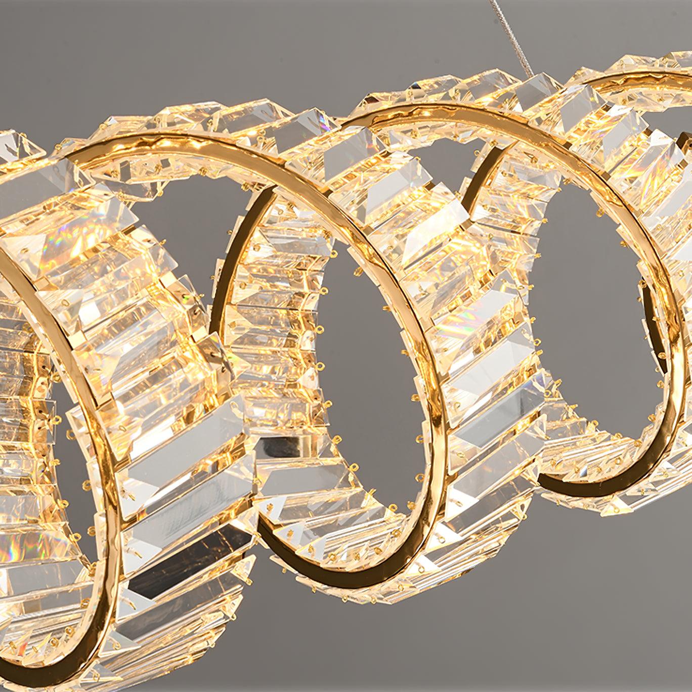 Curved LED Chandelier - Cueteks