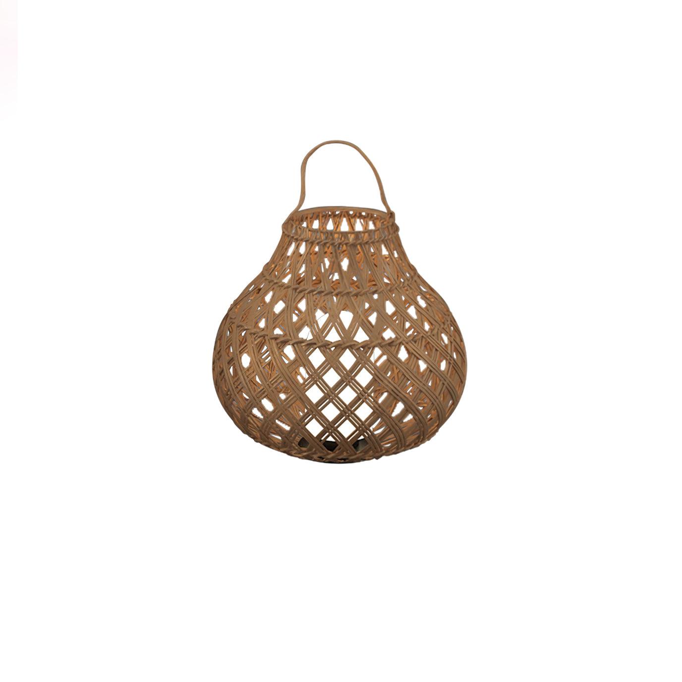 Woven Sphere Solar Lantern Outdoor Lamp - Cueteks