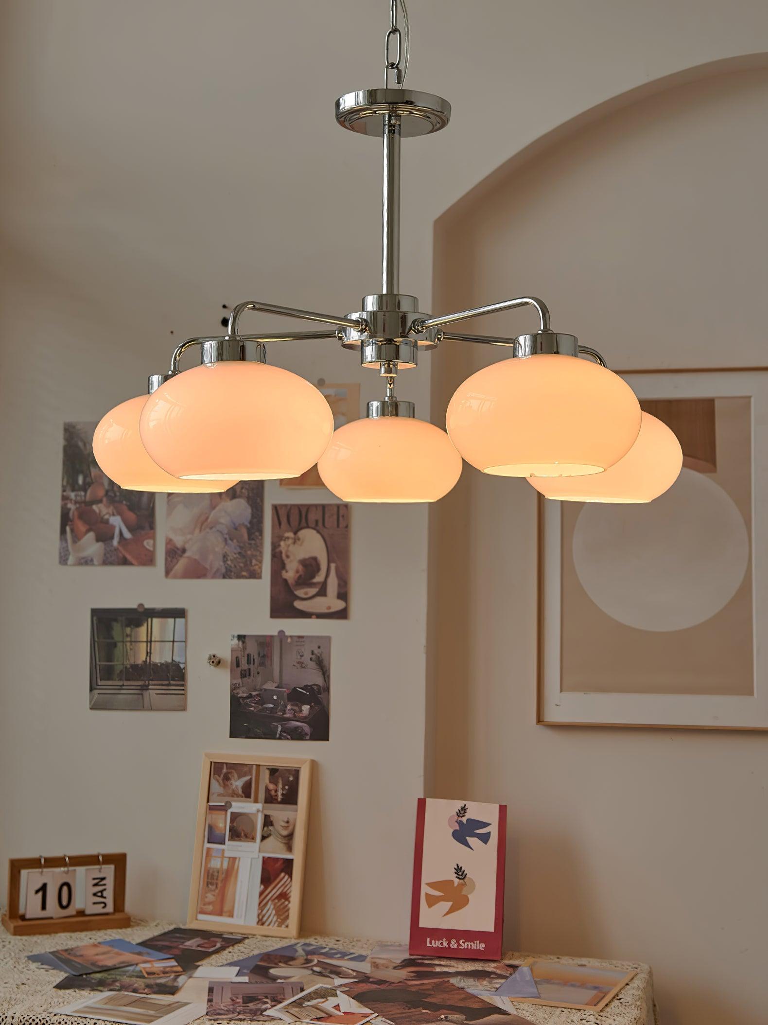 Oval Persimmon Chandelier - Cueteks
