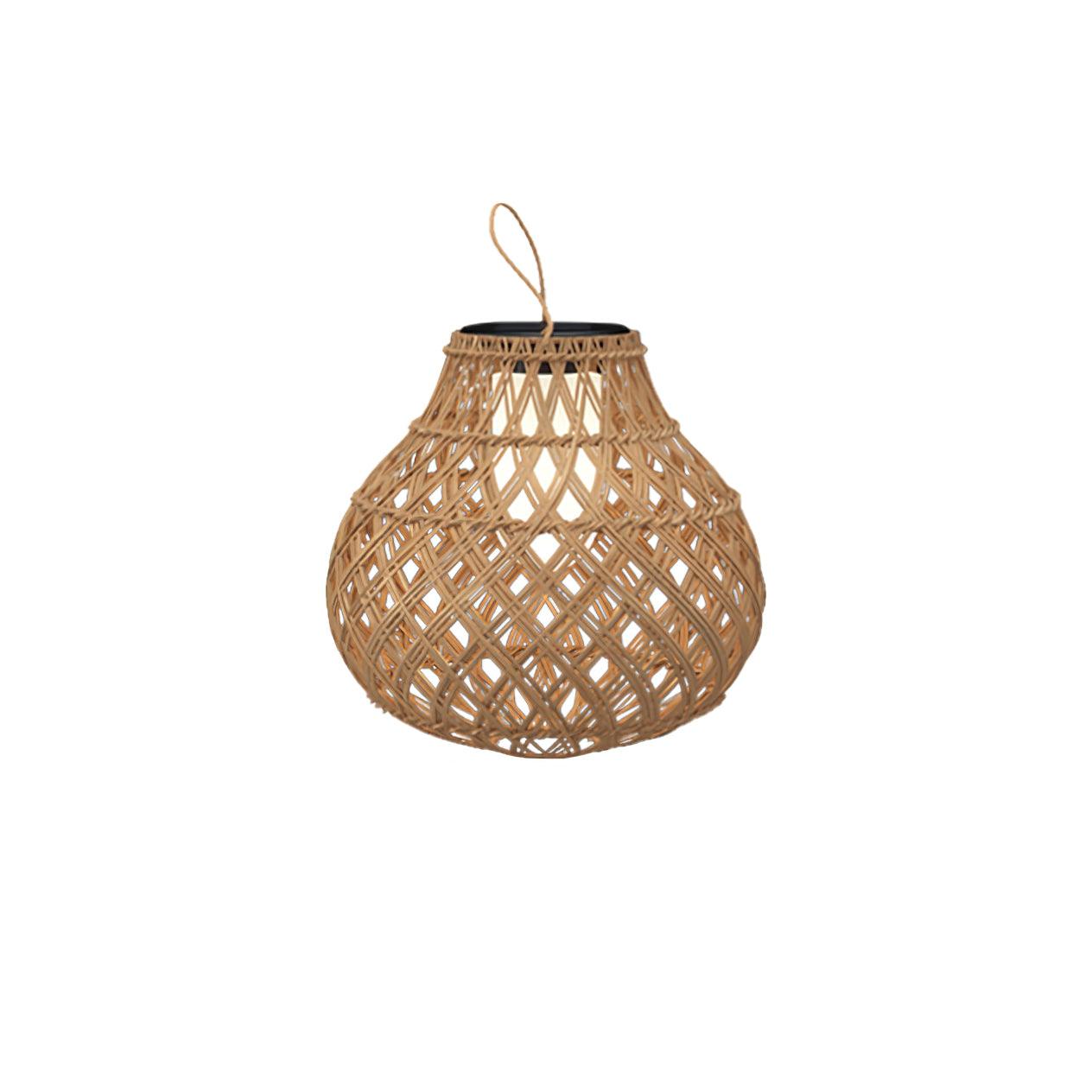 Woven Sphere Solar Lantern Outdoor Lamp - Cueteks