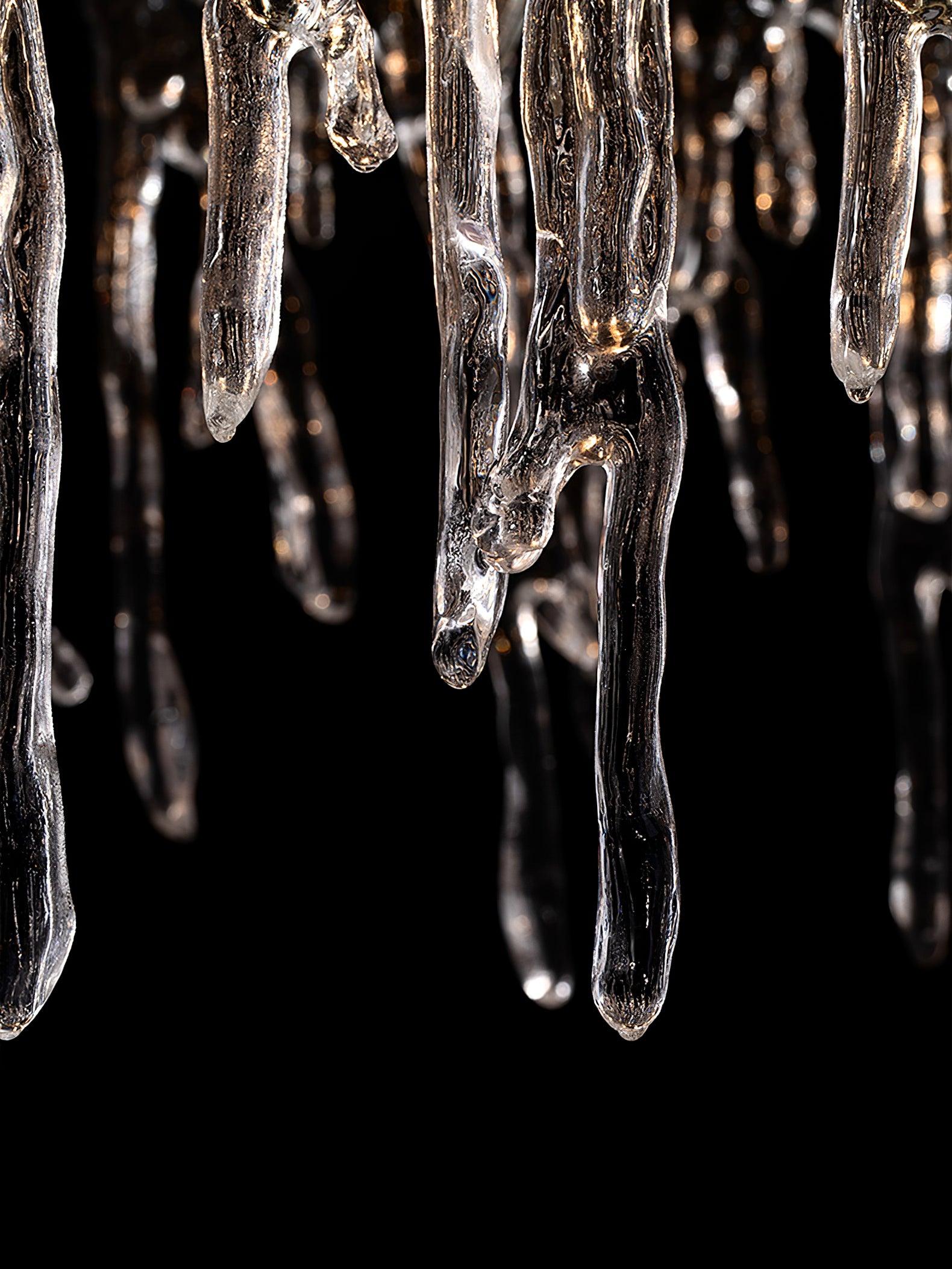 Rectangular Icicle Glass Chandelier - Cueteks