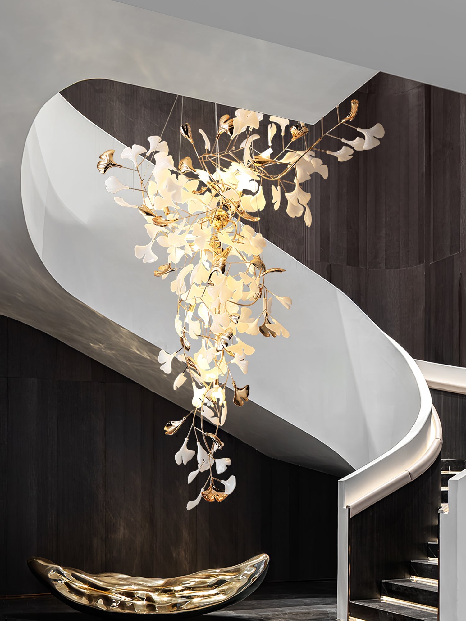 Ginkgo Tip Tlying Chandelier - Cueteks