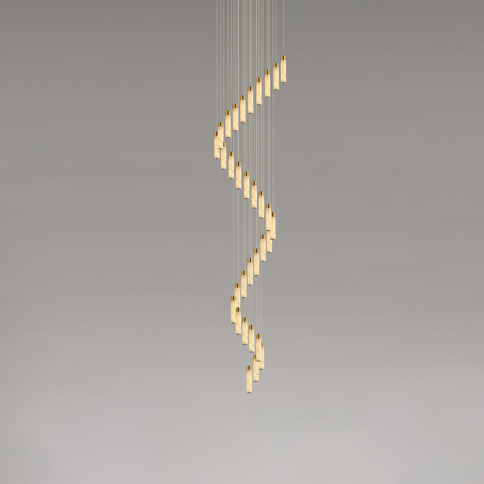 Celestial Alabaster Cascade Chandelier - Cueteks