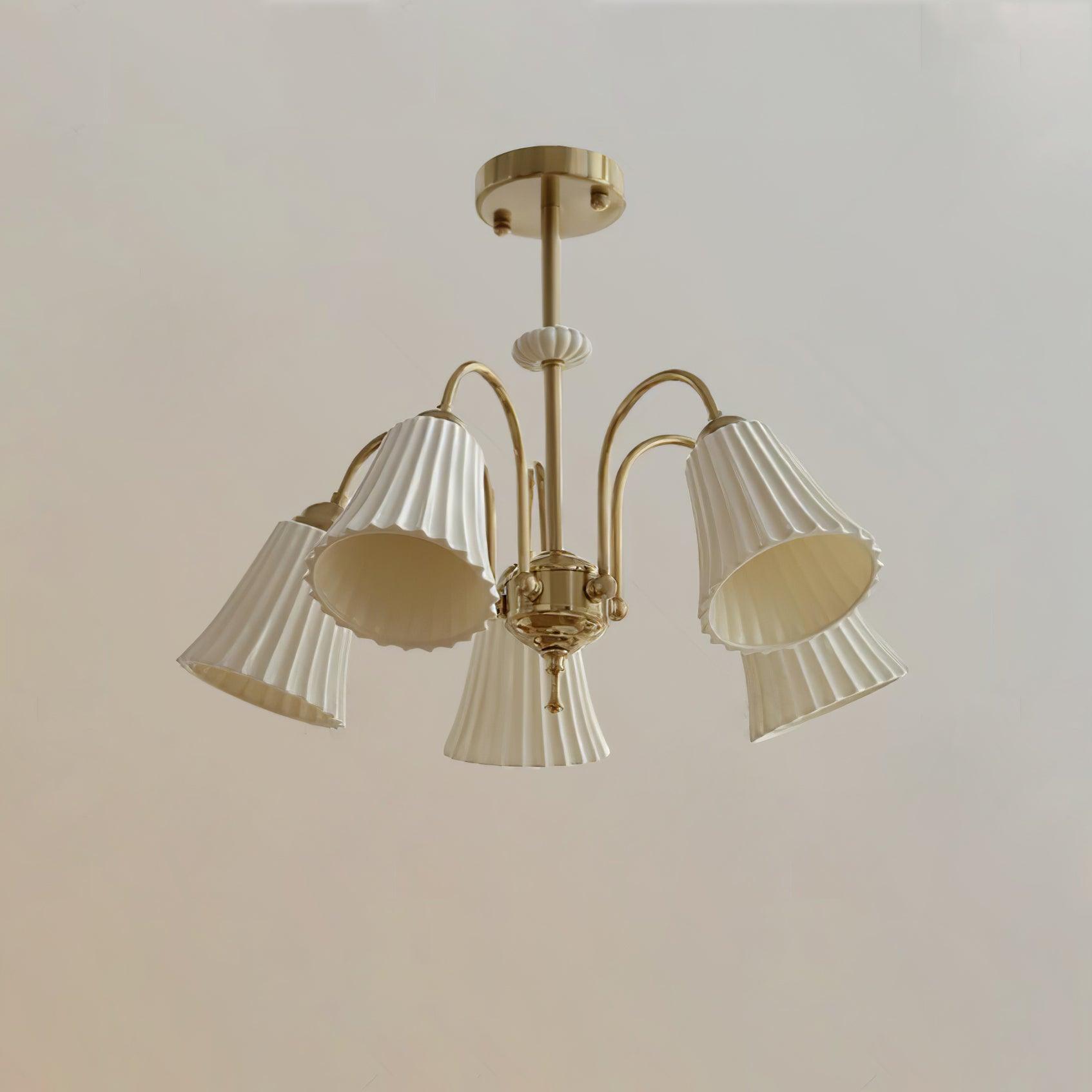 Medieval Ceramic Trumpet Chandelier - Cueteks