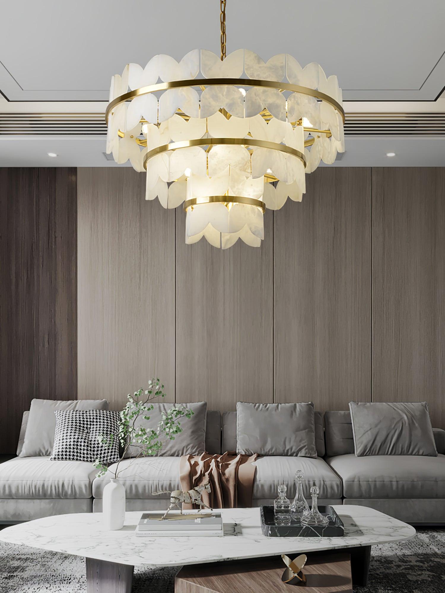 Alabaster Cloudscape Chandelier - Cueteks