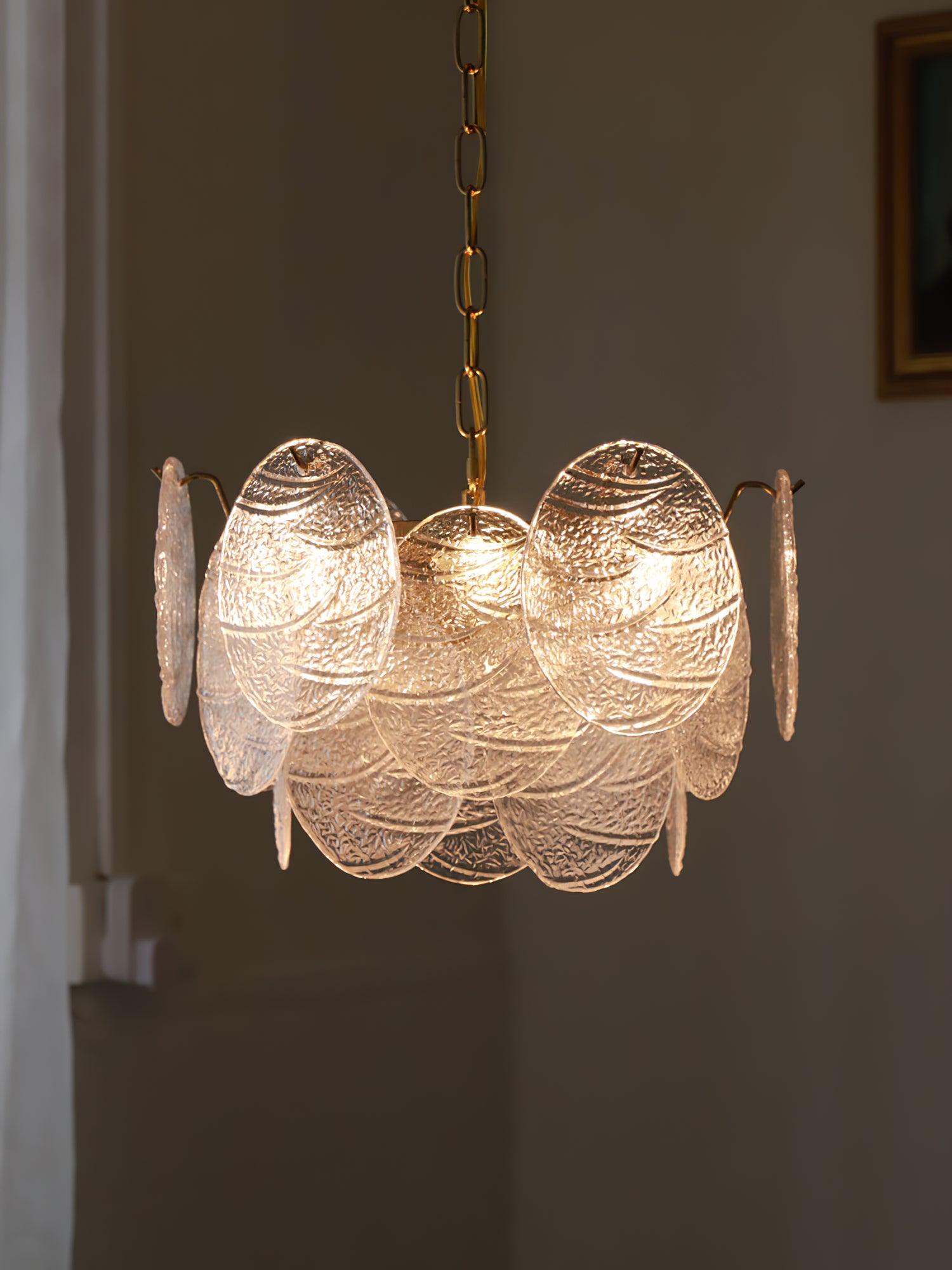 Glass Disc Chandelier - Cueteks