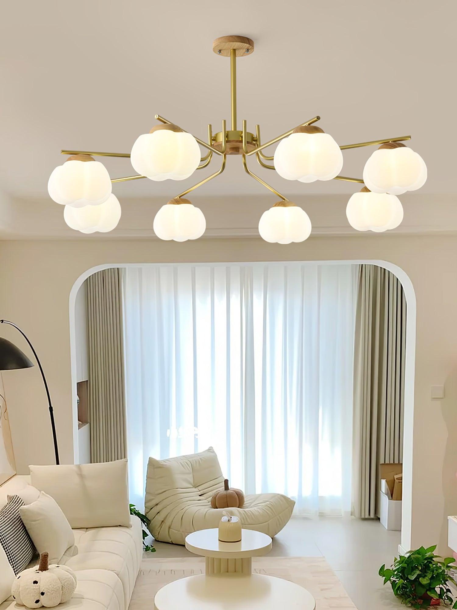 Plastic Cotton Balls Chandelier - Cueteks