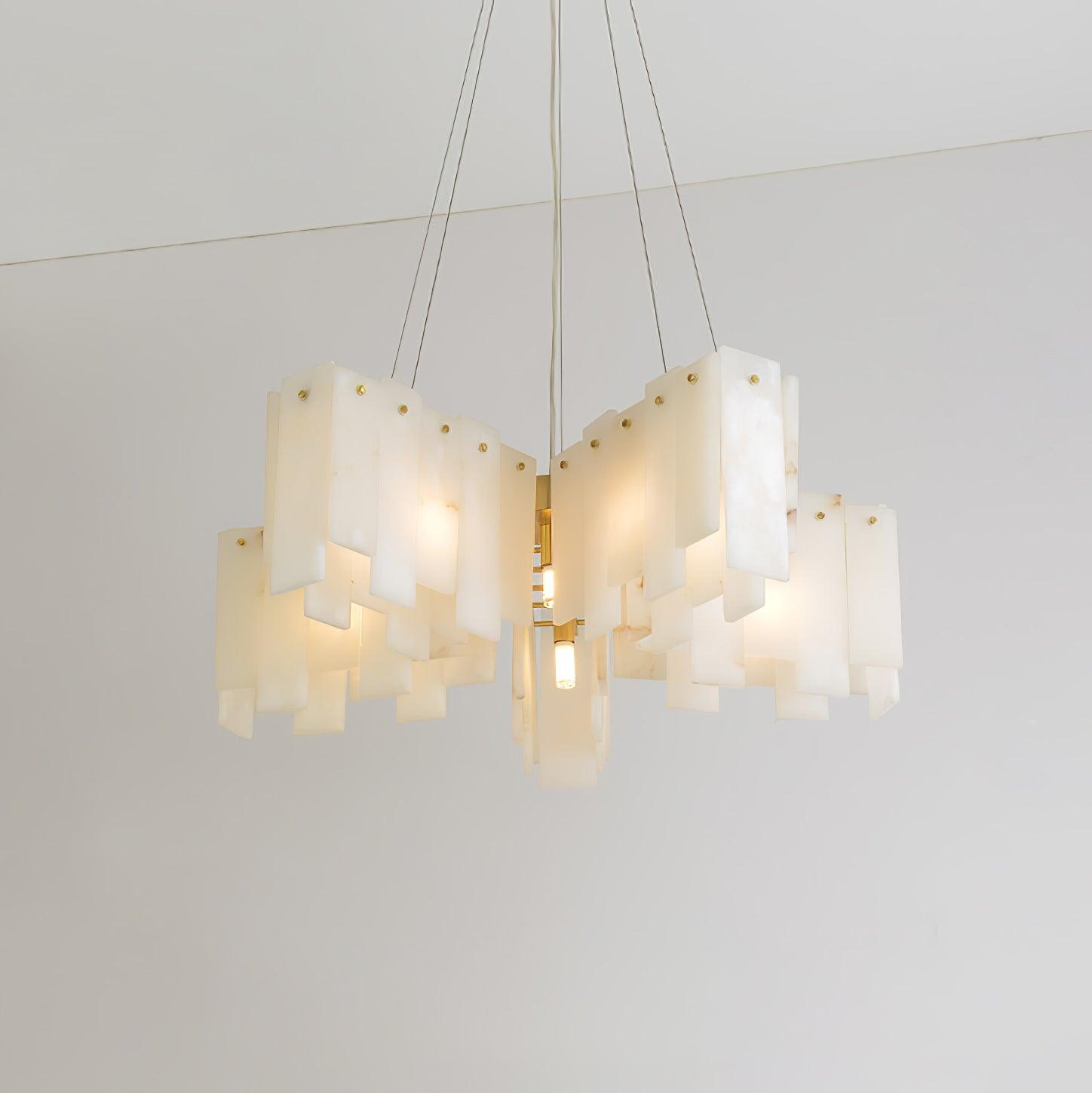 Alabaster Cascade Tiered Chandelier - Cueteks