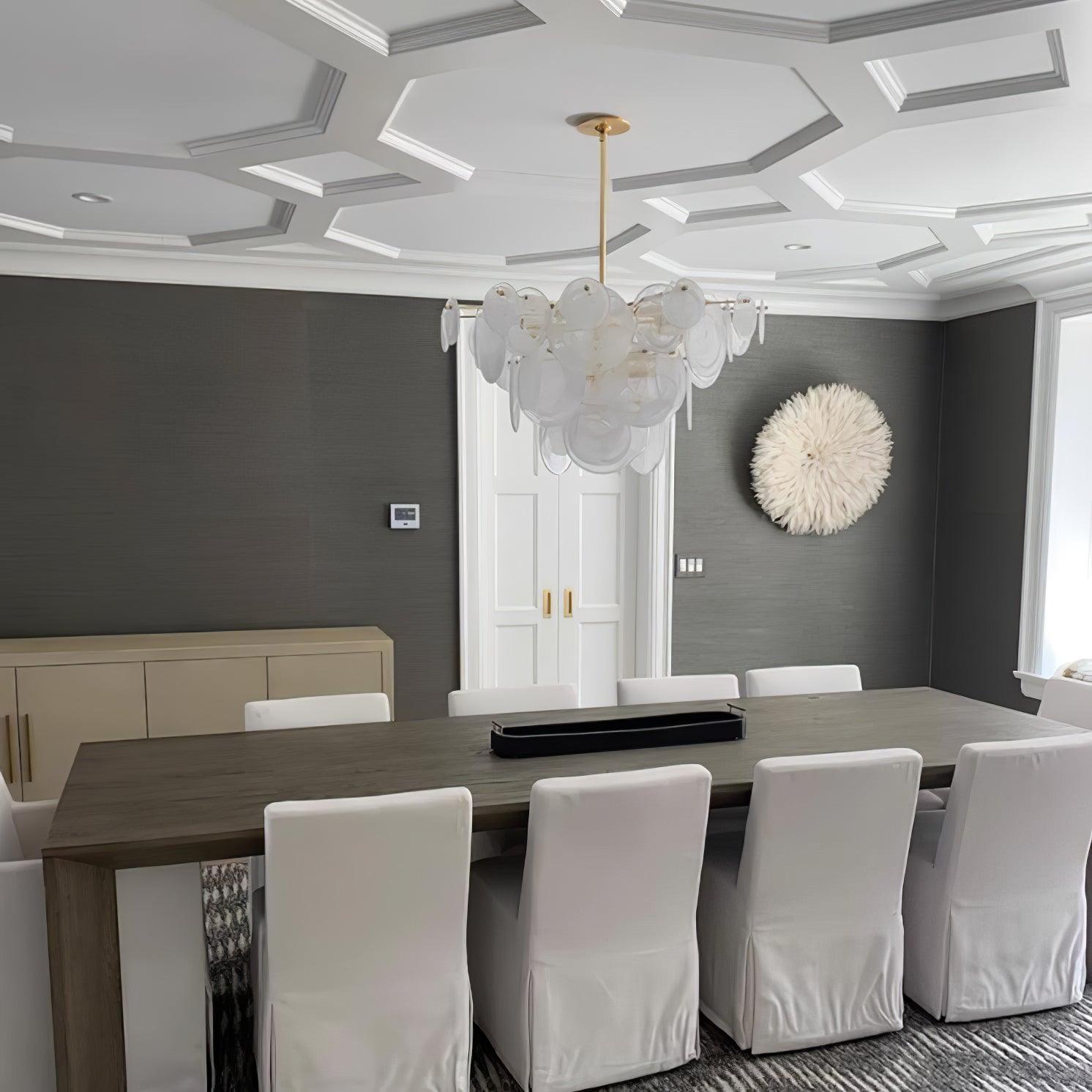 Brass Discs Cascading Chandelier - Cueteks