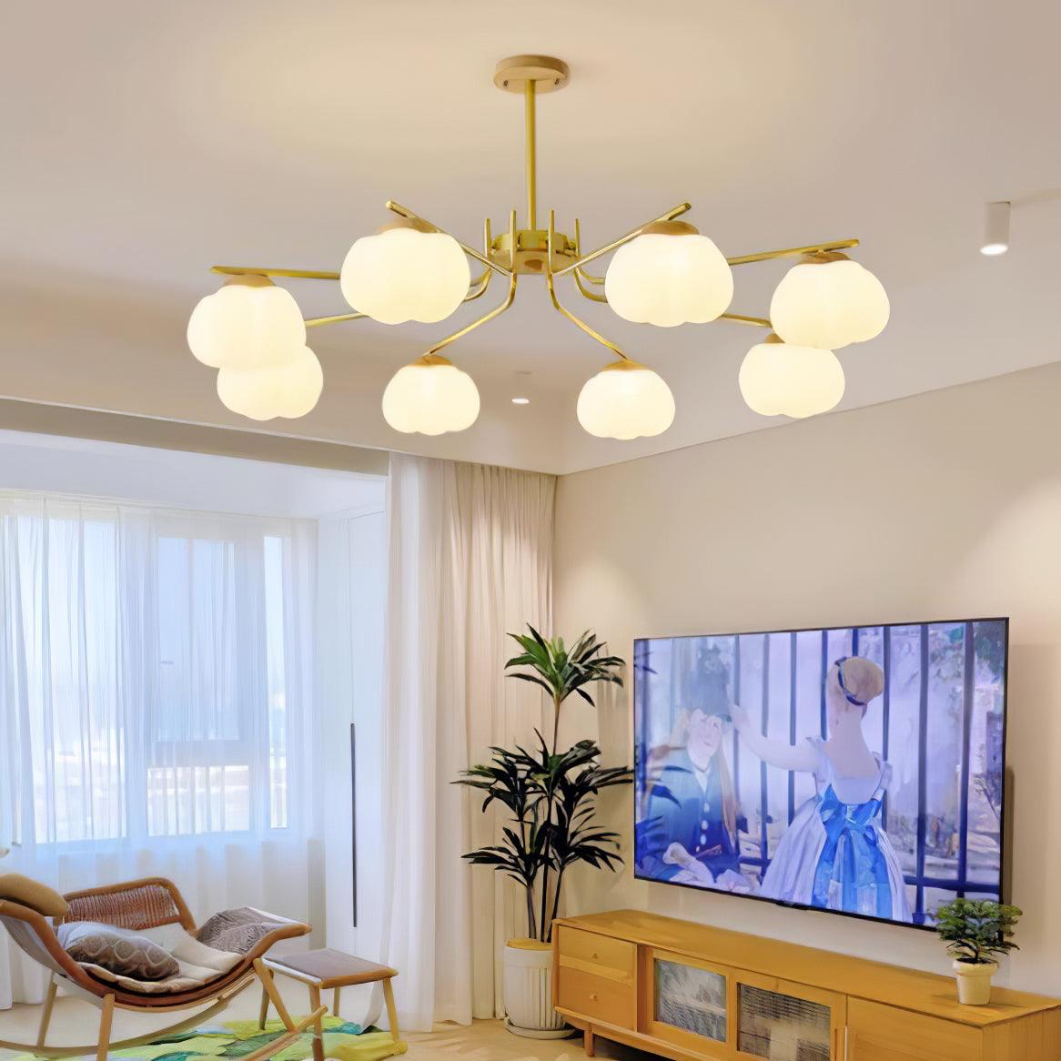 Plastic Cotton Balls Chandelier - Cueteks