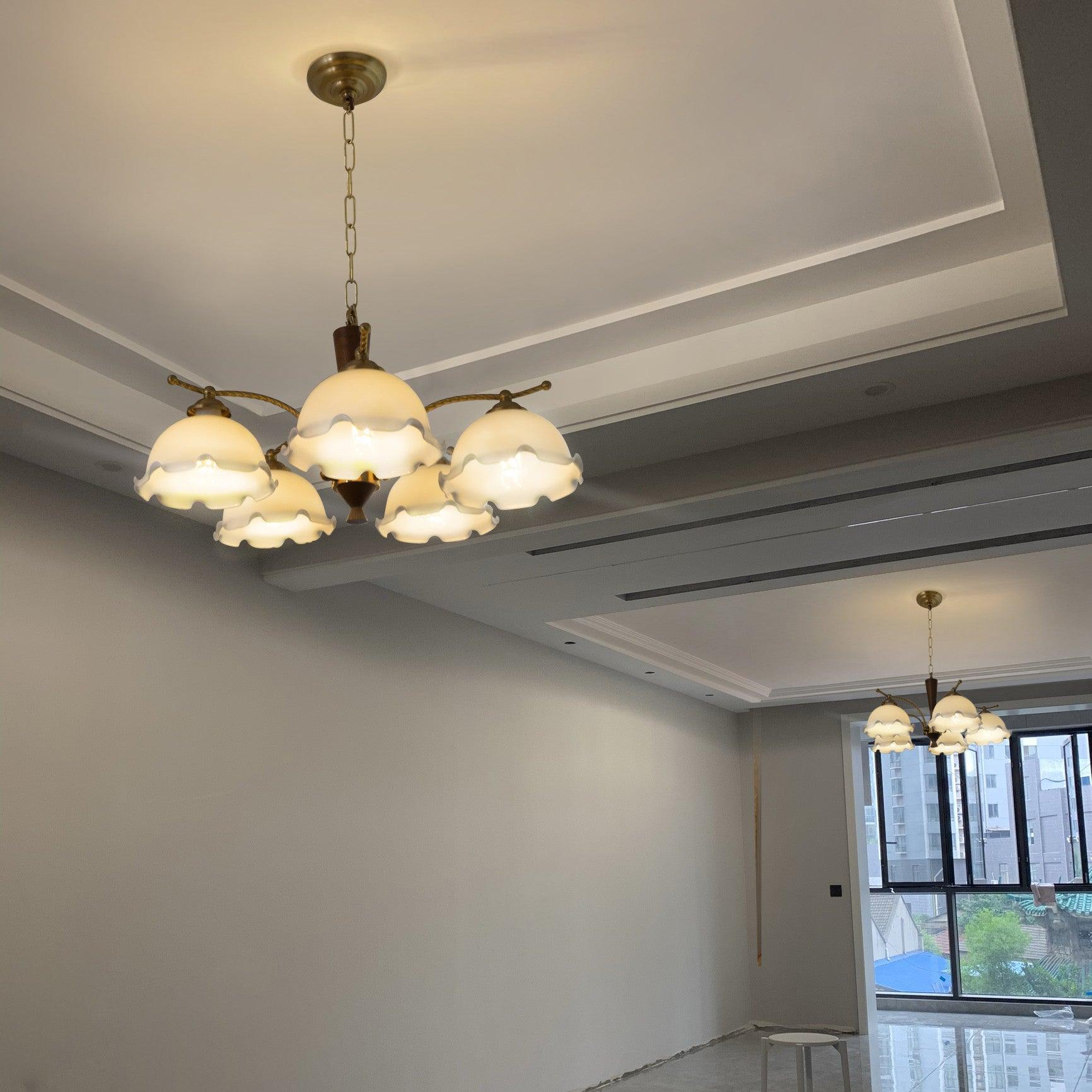 Milky Flower Chandelier - Cueteks