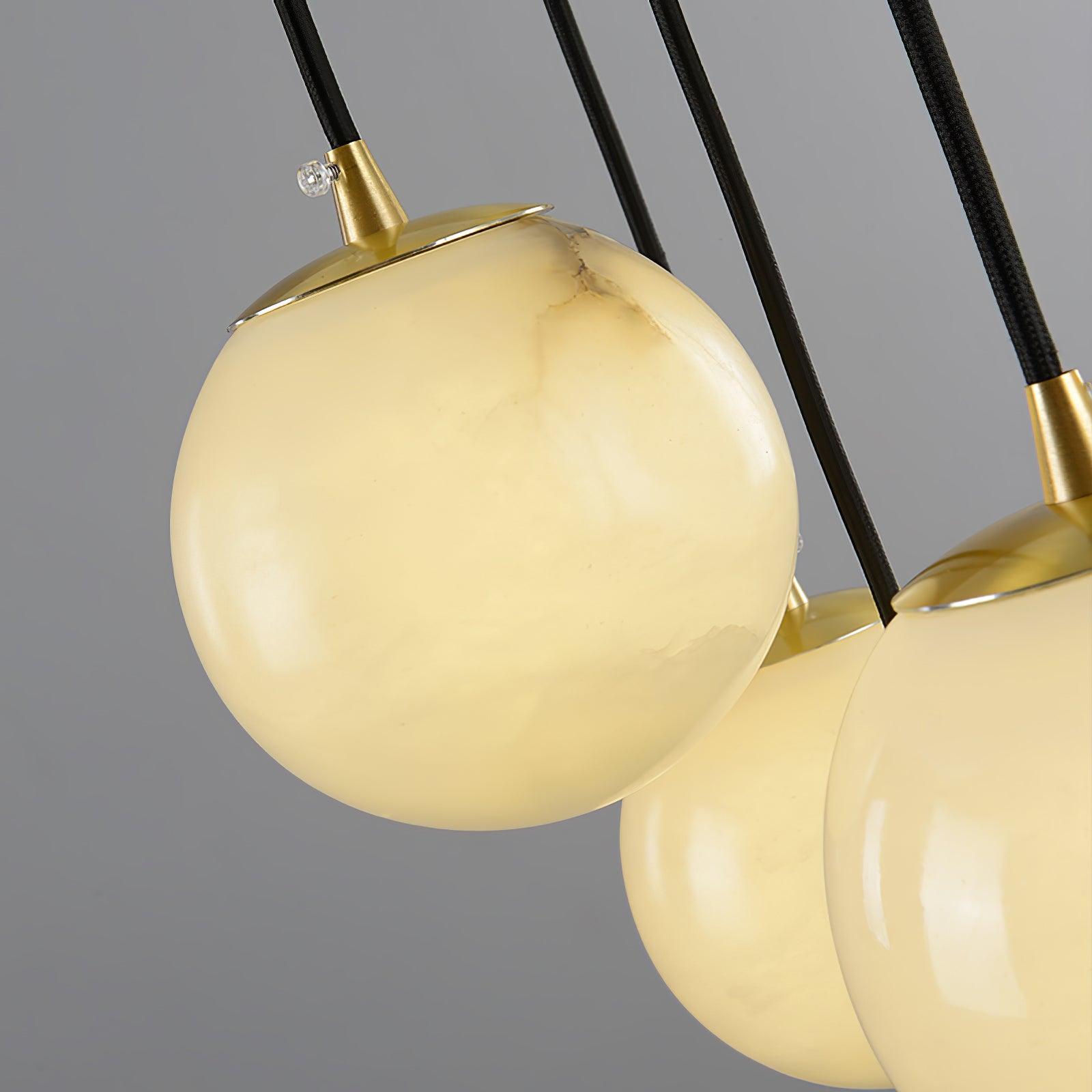 Alabaster Balls Cluster Chandelier - Cueteks
