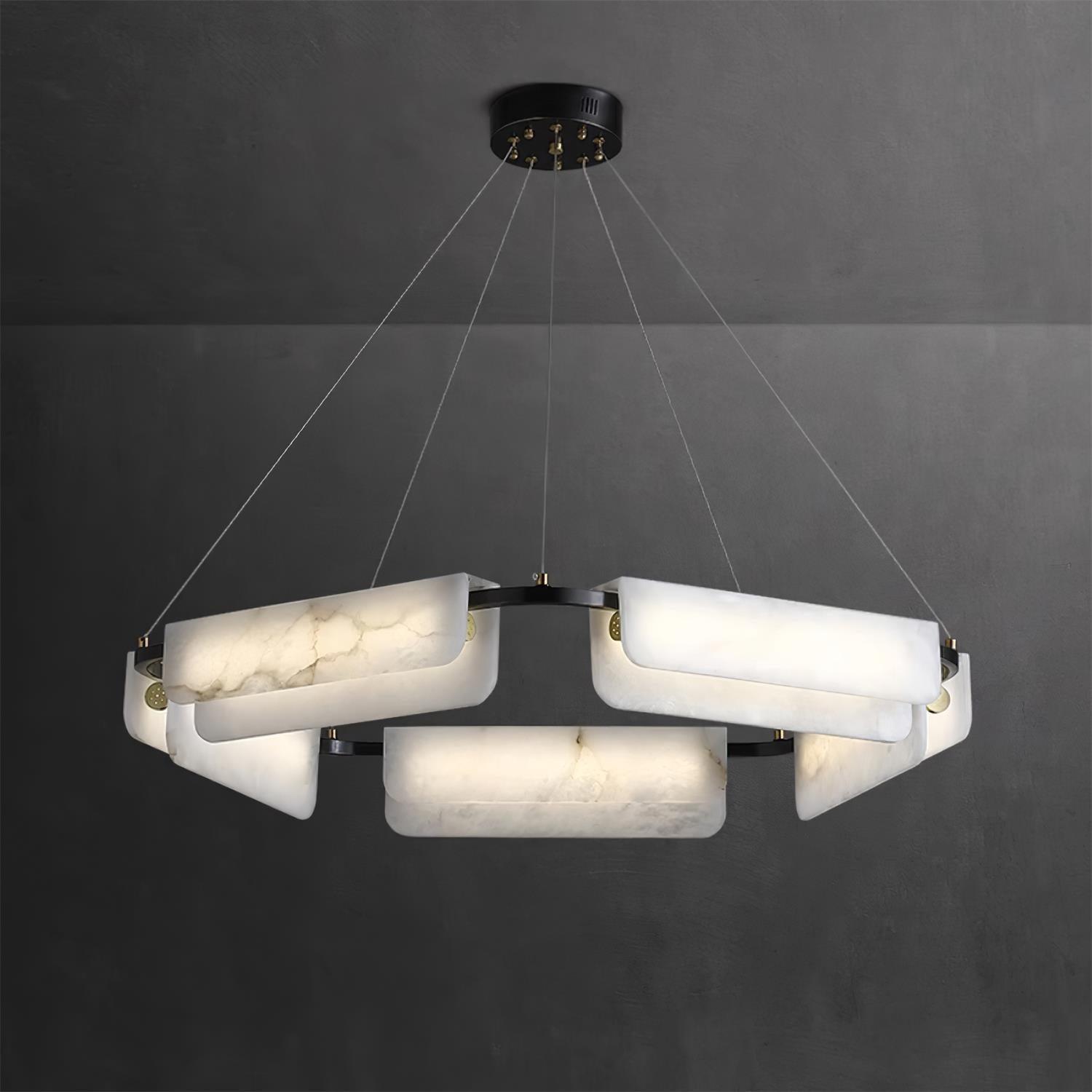 Delia Alabaster Chandelier - Cueteks