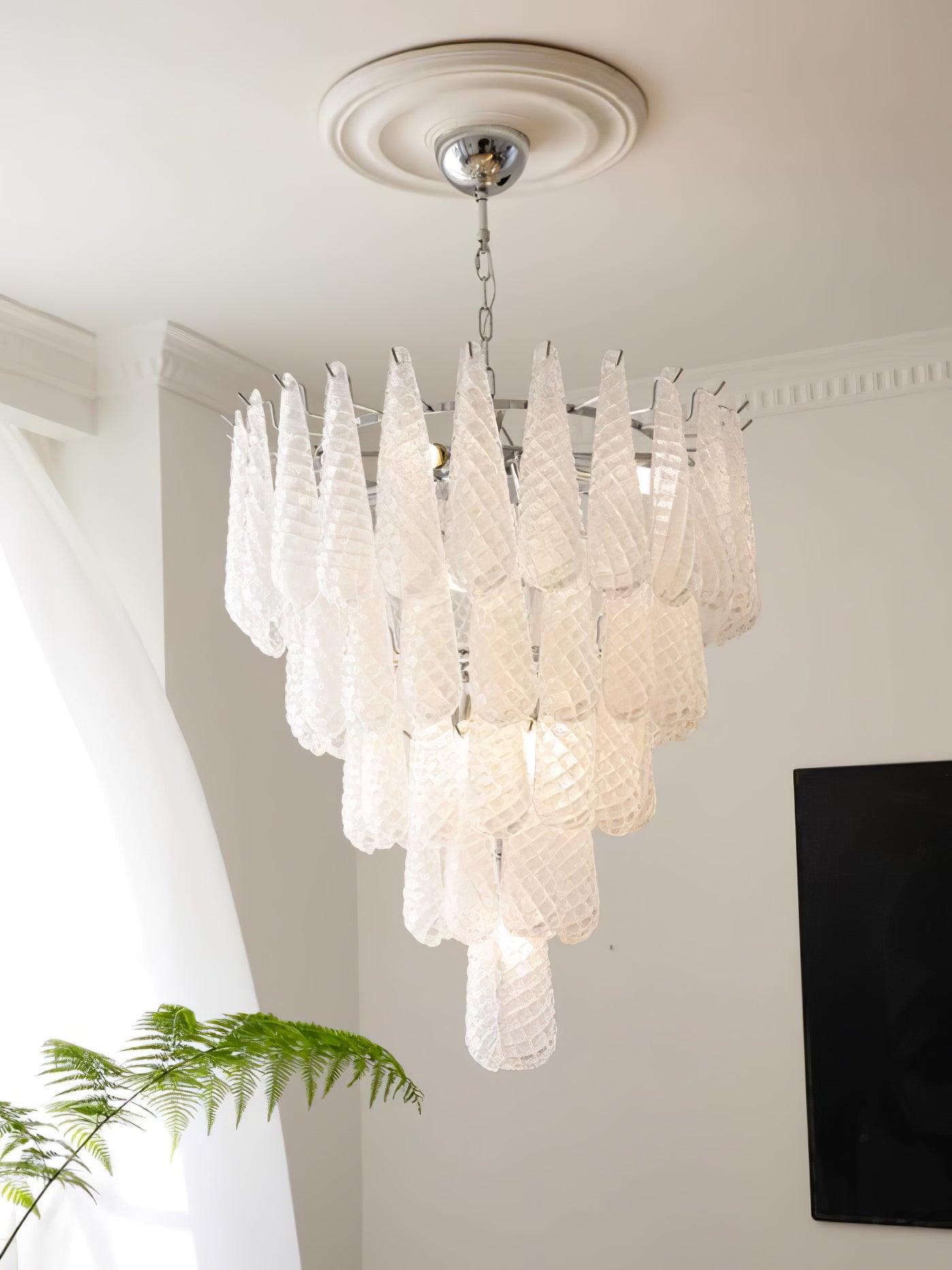 Grid Glass Waterfall Chandelier - Cueteks
