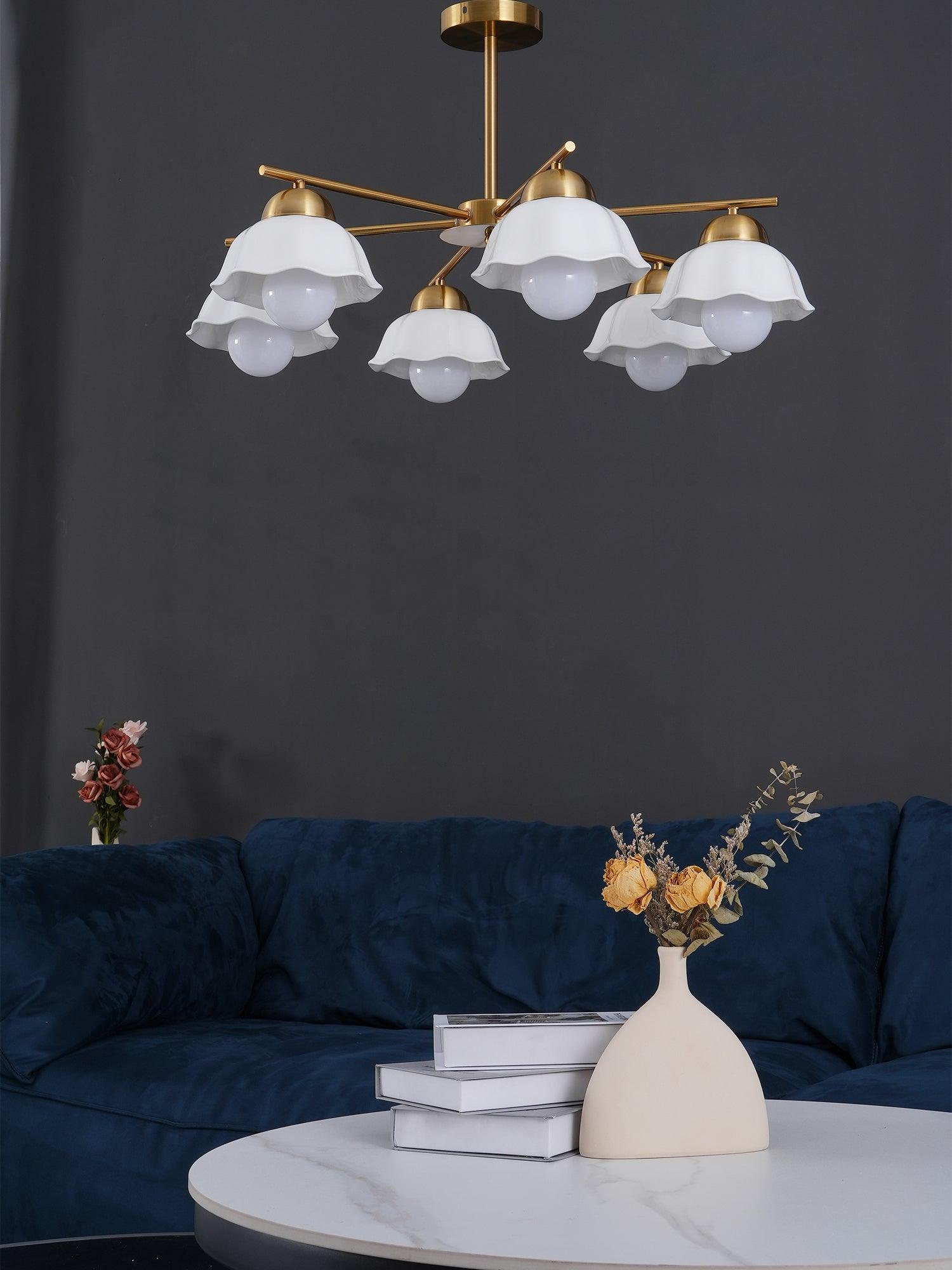 Flower Shade Chandelier - Cueteks