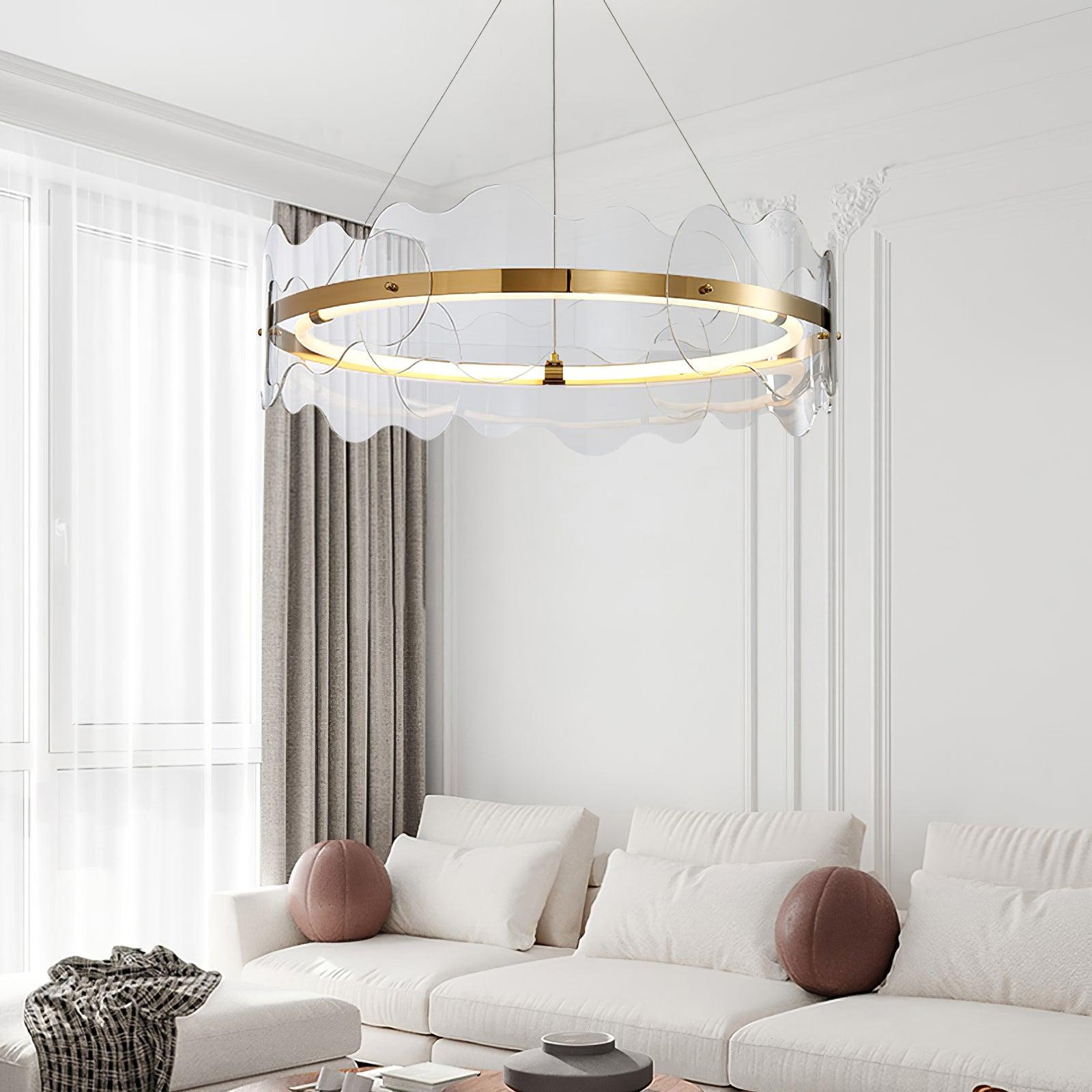 Acrylic Wave Chandelier - Cueteks