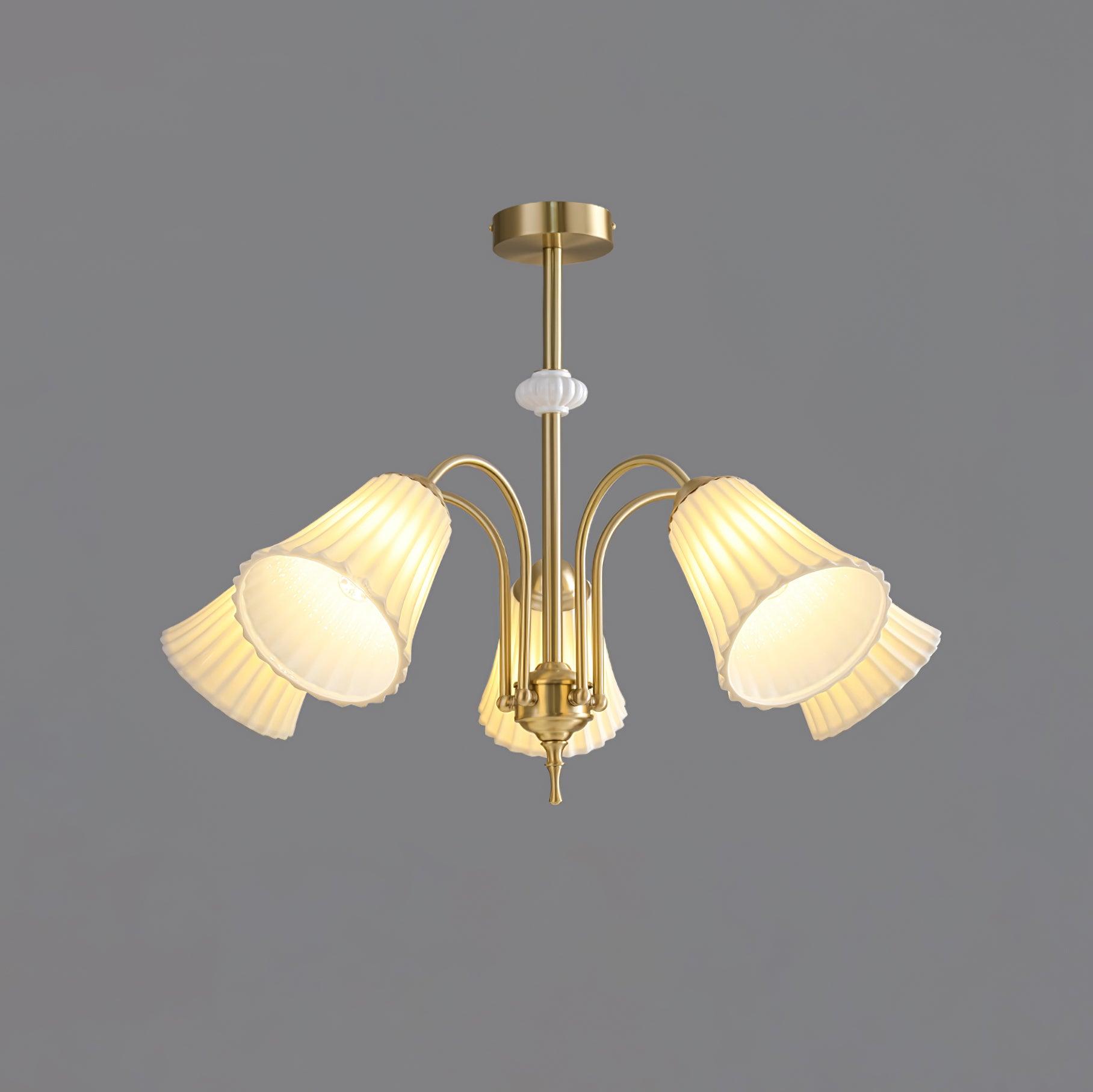 Medieval Ceramic Trumpet Chandelier - Cueteks