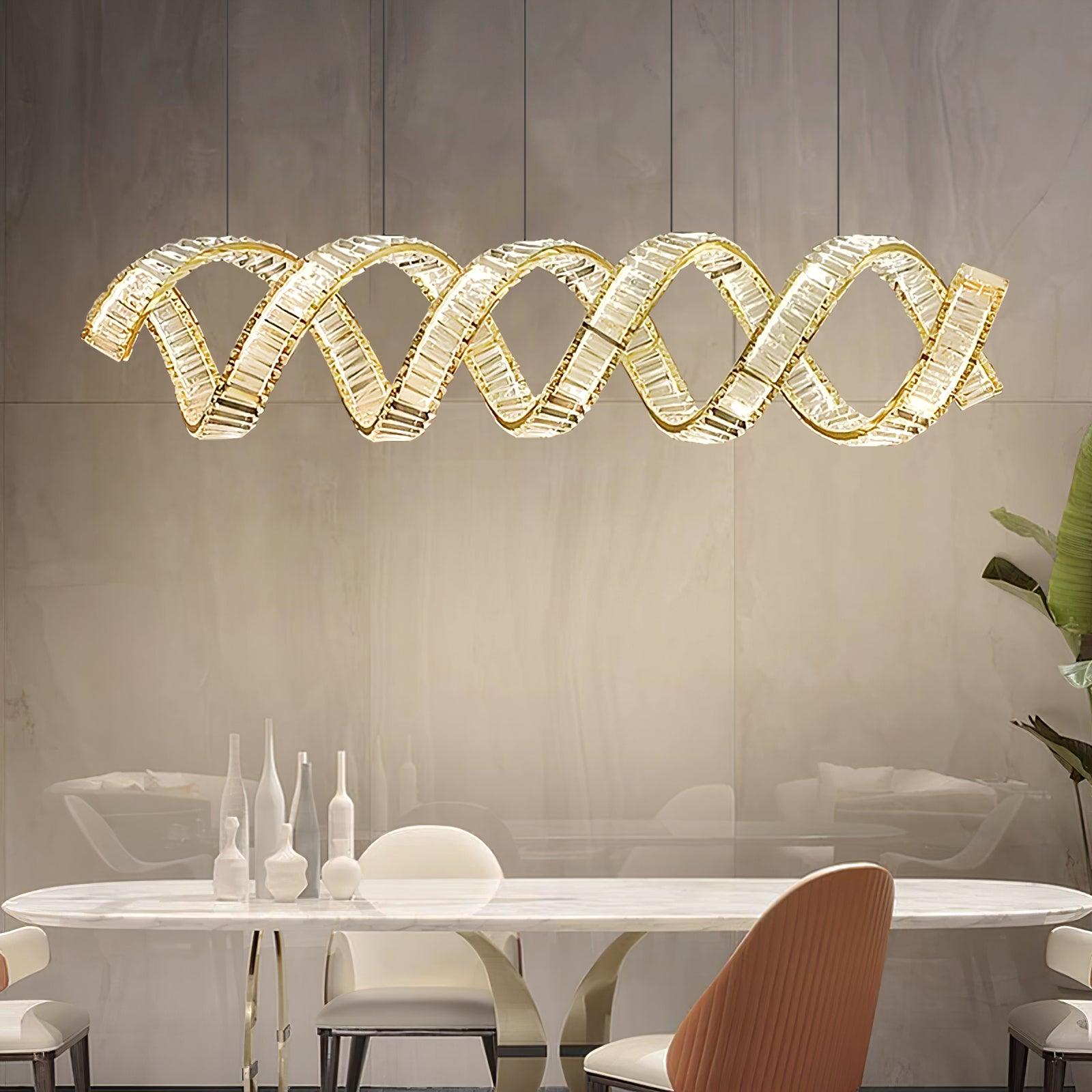 Curved LED Chandelier - Cueteks