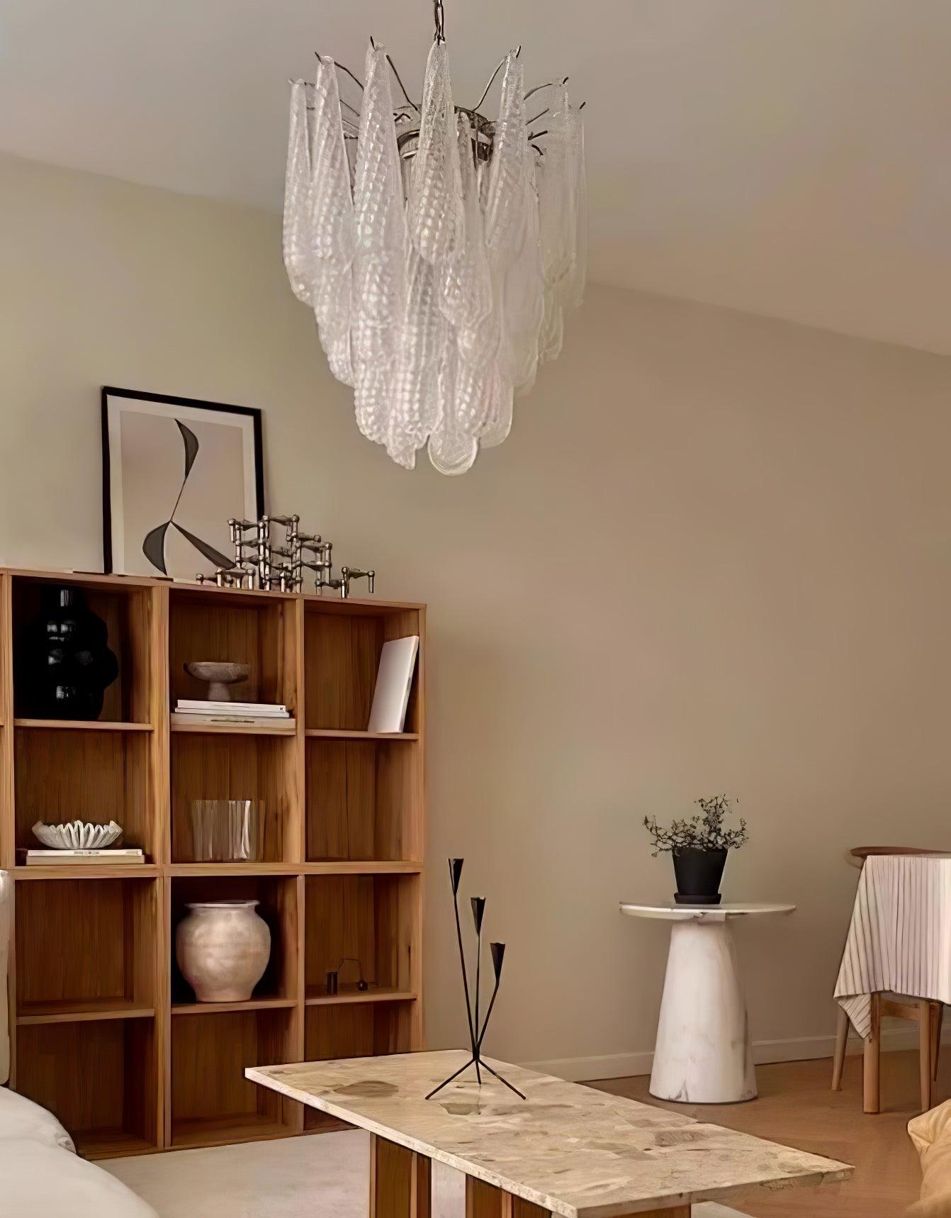 Grid Glass Waterfall Chandelier - Cueteks