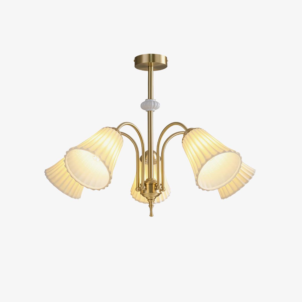 Medieval Ceramic Trumpet Chandelier - Cueteks