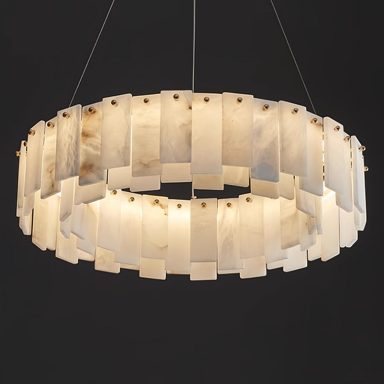 Celestial Alabaster Round Chandelier - Cueteks