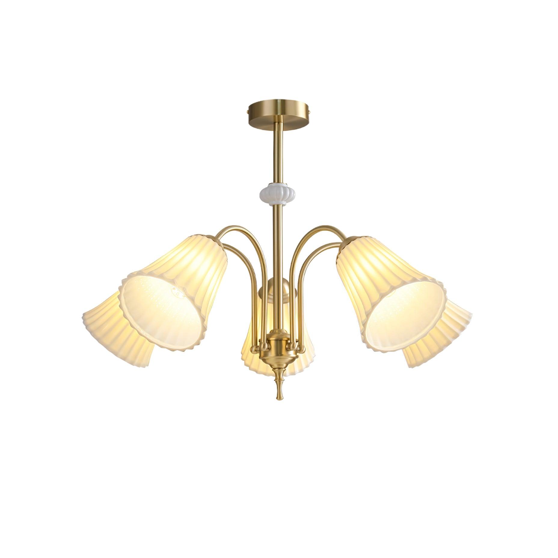 Medieval Ceramic Trumpet Chandelier - Cueteks