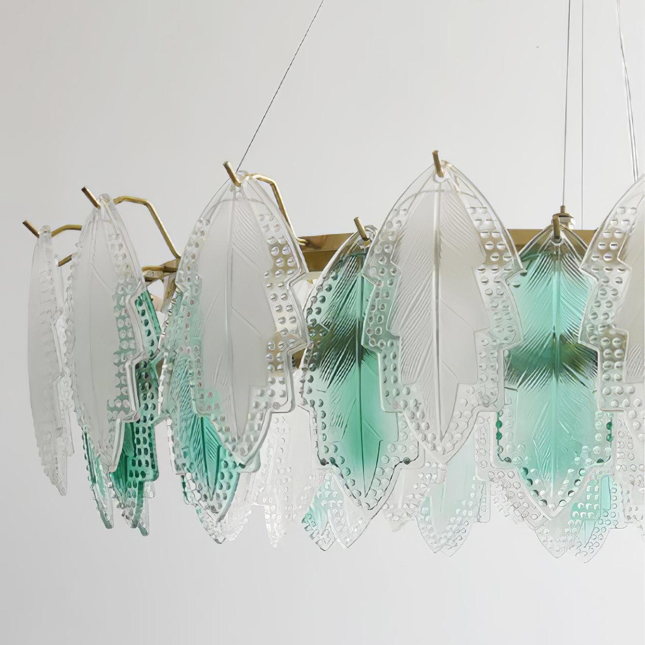 Maple Leaf Glass Chandelier - Cueteks