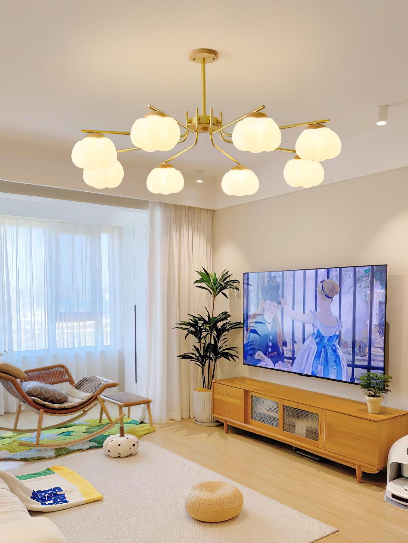 Plastic Cotton Balls Chandelier - Cueteks