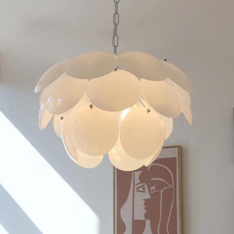 Luminous Petal Glass Chandelier - Cueteks