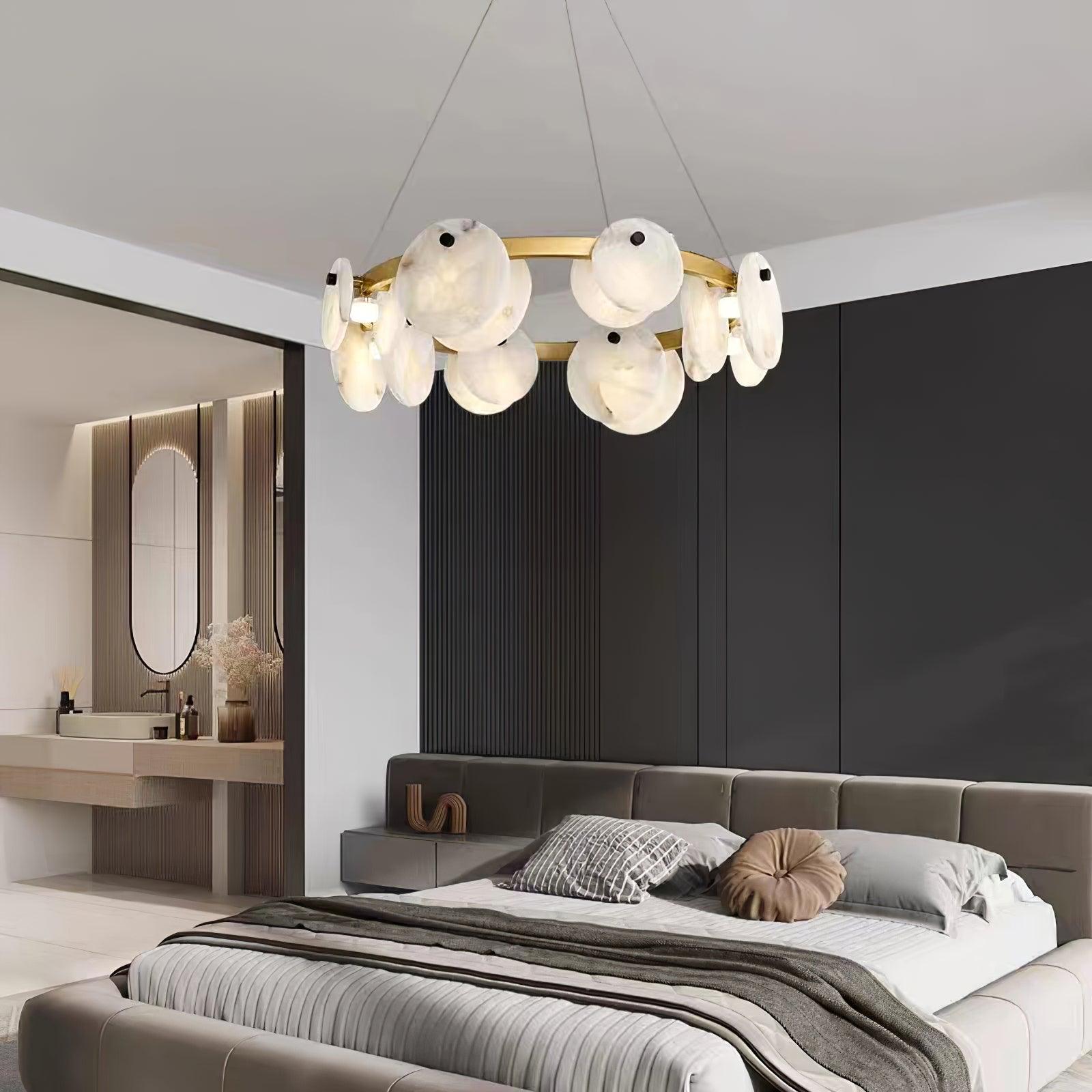 Trinidad Alabaster Chandelier - Cueteks