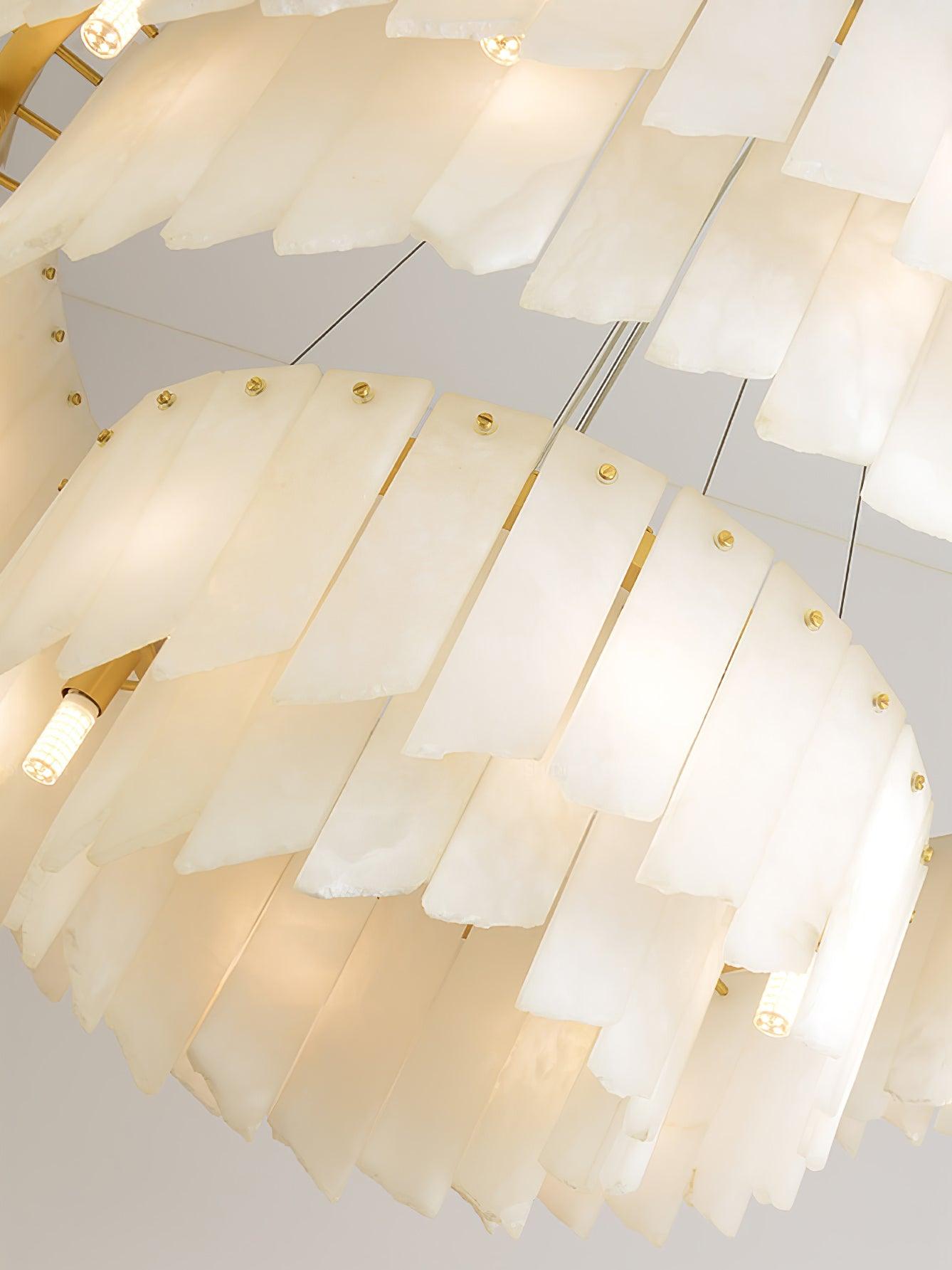 Alabaster Cascade Tiered Chandelier - Cueteks