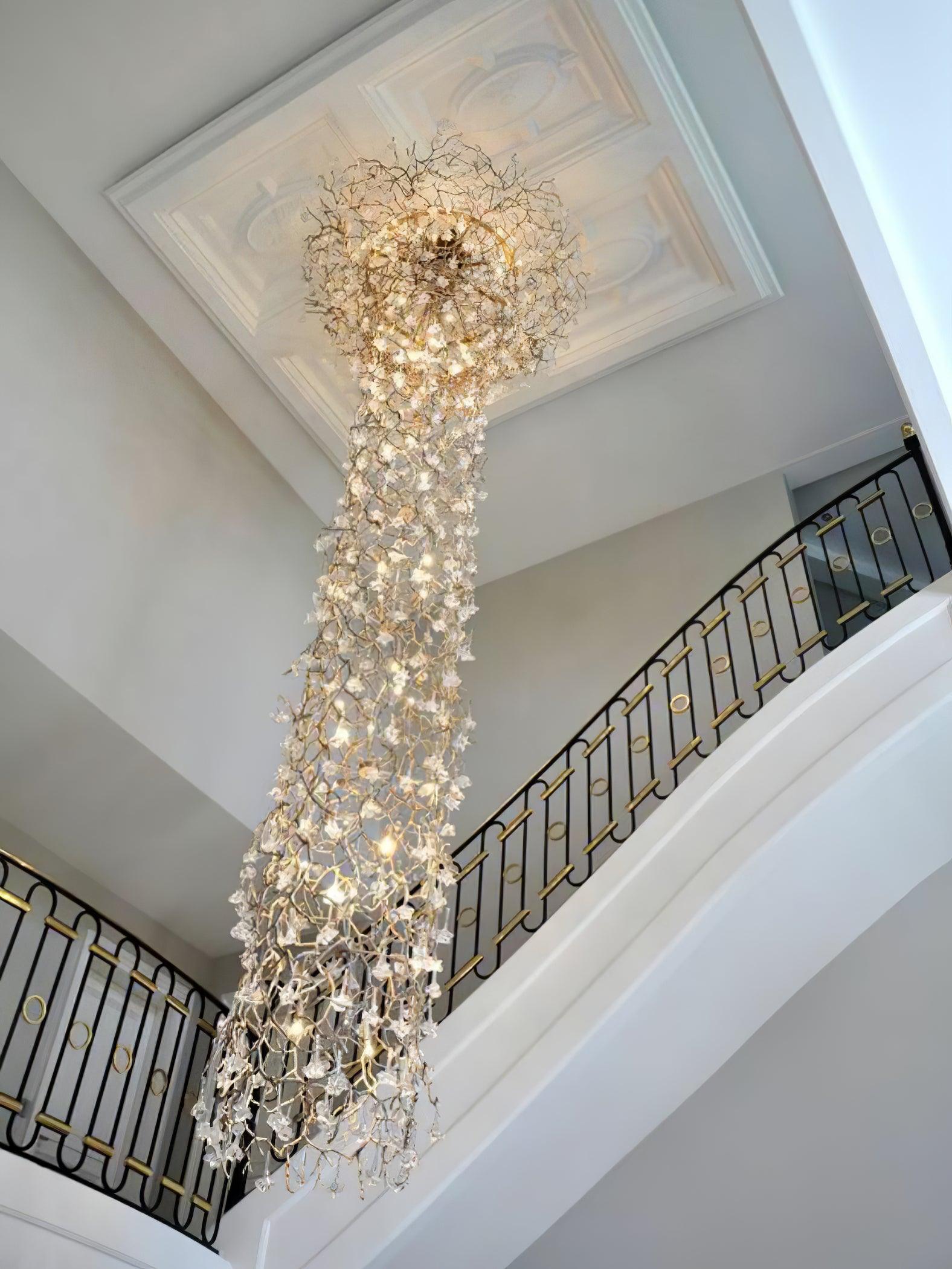 Tree Branch Staircase Chandelier - Cueteks