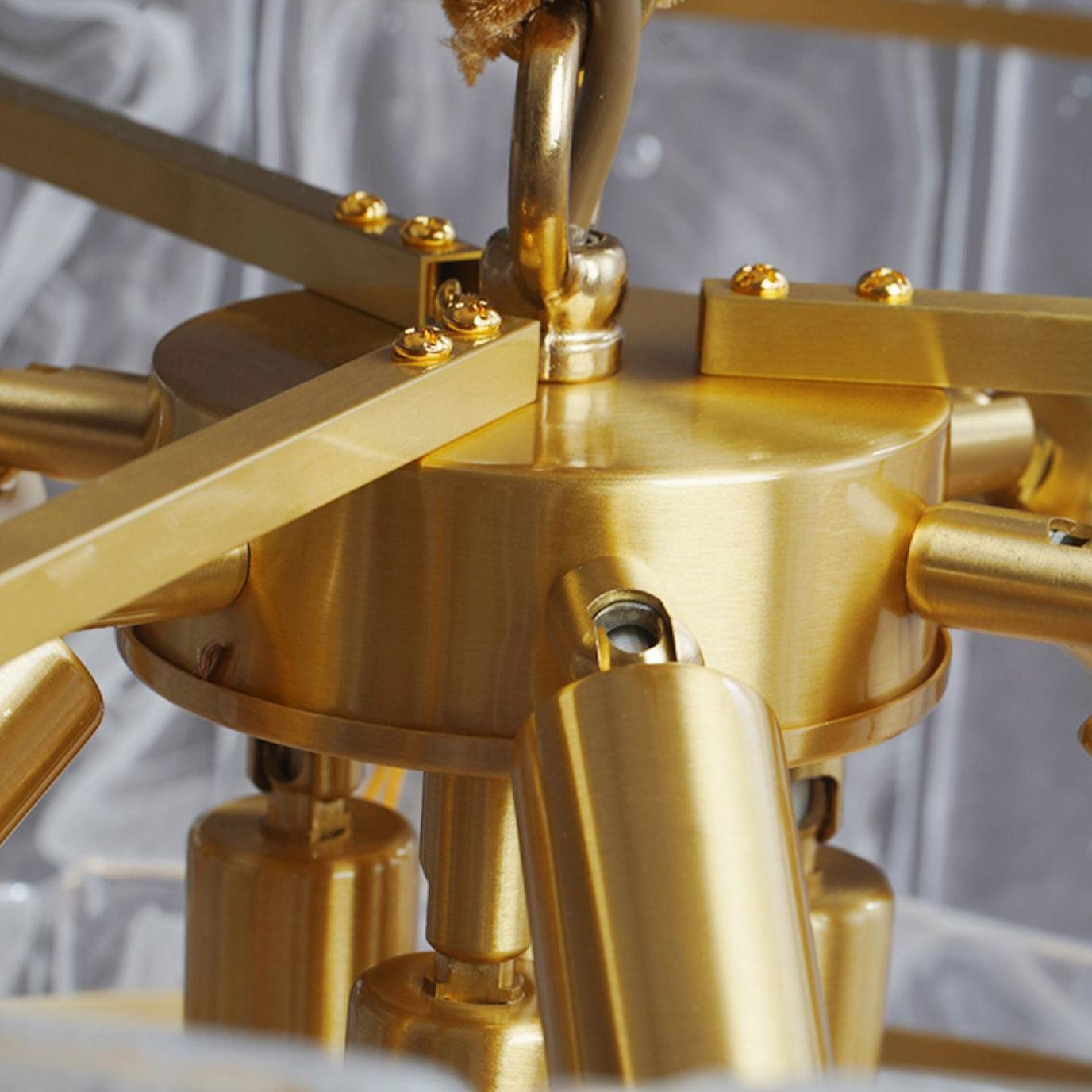 Traditional Classic Metal Glass Chandelier - Cueteks