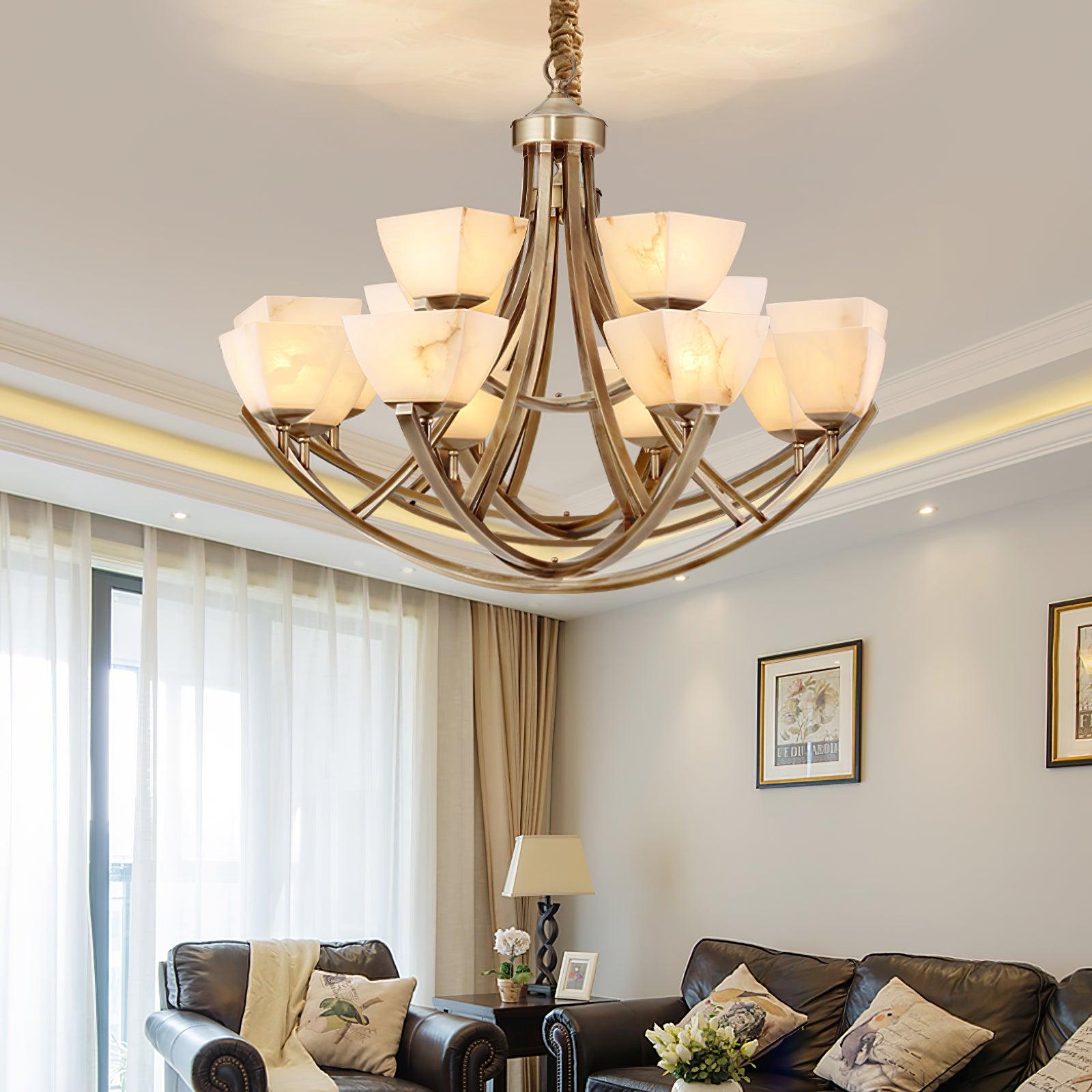 Dover Brass Chandelier - Cueteks