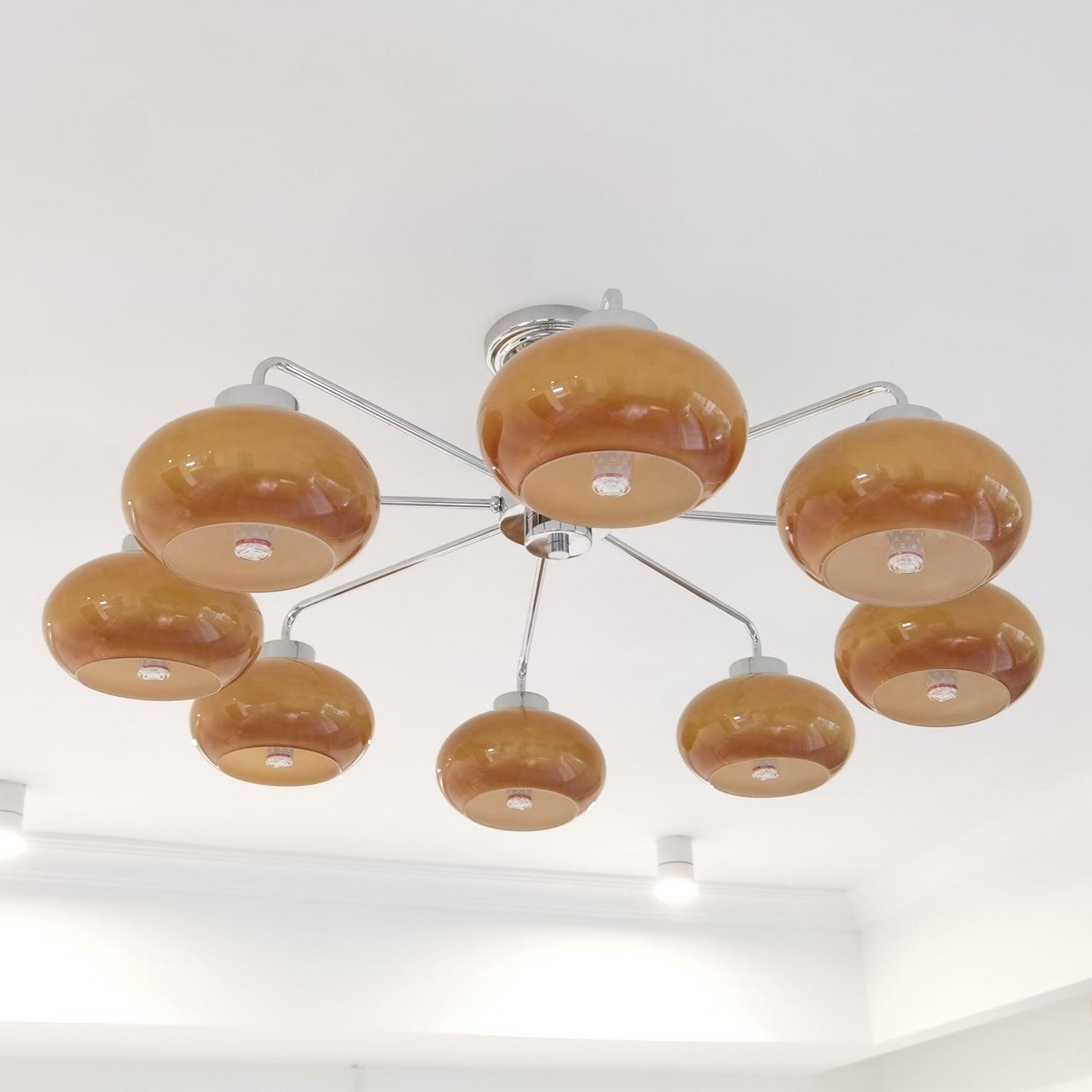 Oval Persimmon Chandelier - Cueteks