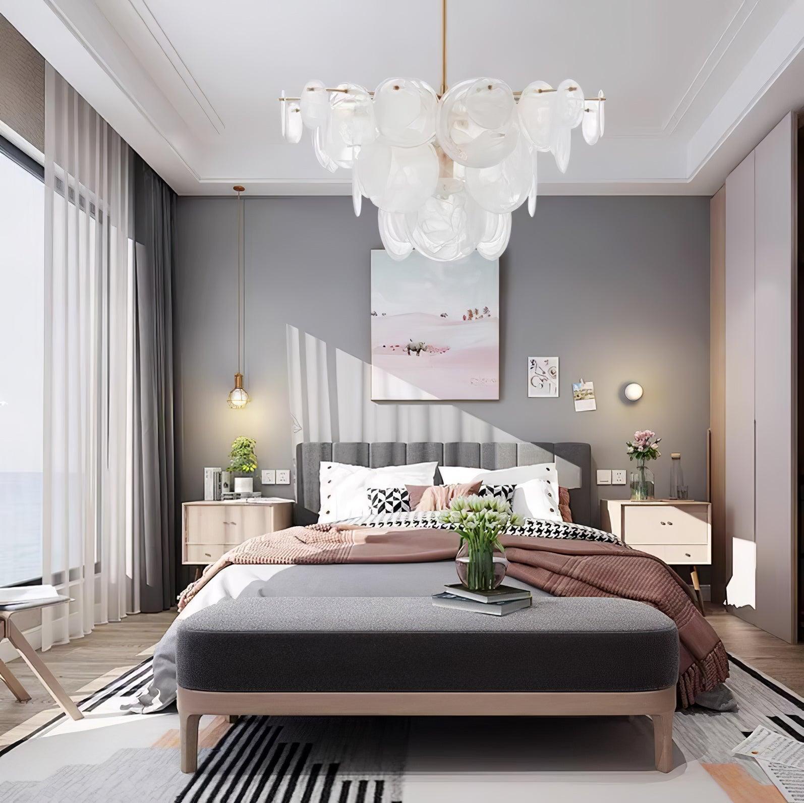Brass Discs Cascading Chandelier - Cueteks