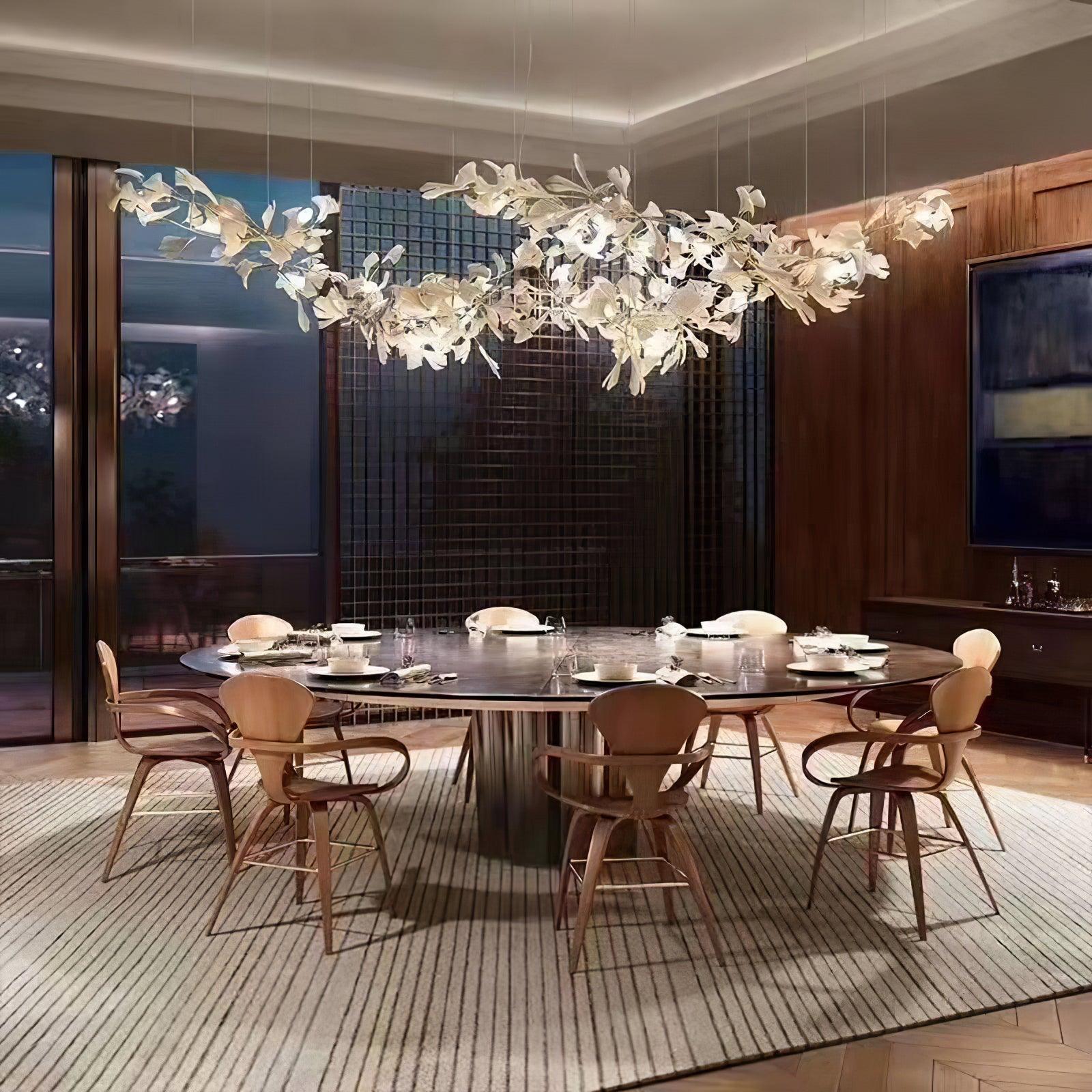 Double Layer Combination Gingko Chandelier - Cueteks
