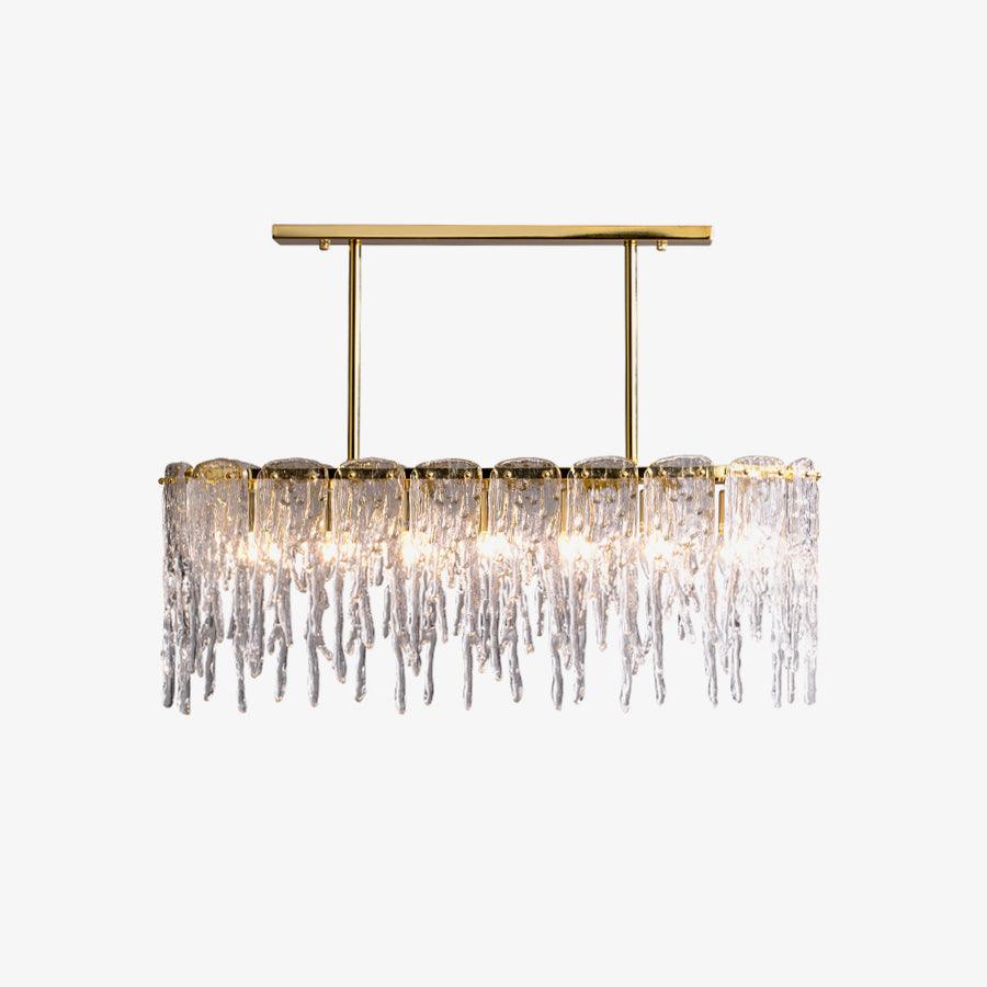 Rectangular Icicle Glass Chandelier - Cueteks