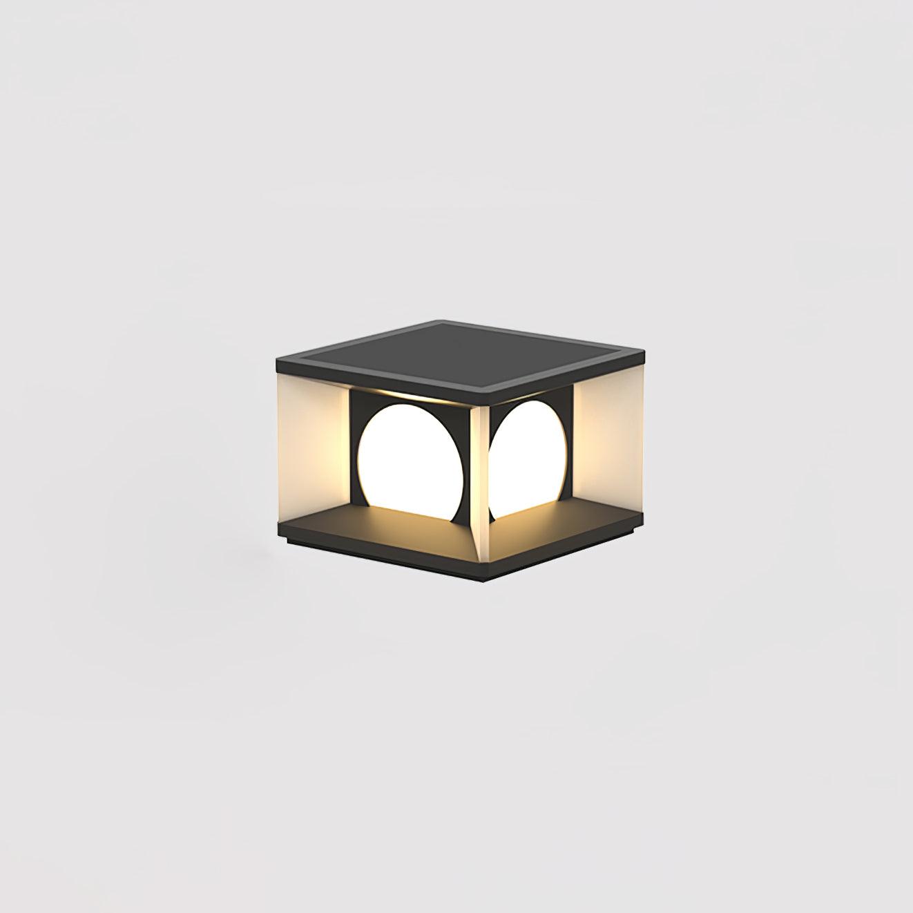 Eclipse Cube Outdoor Post Light - Cueteks