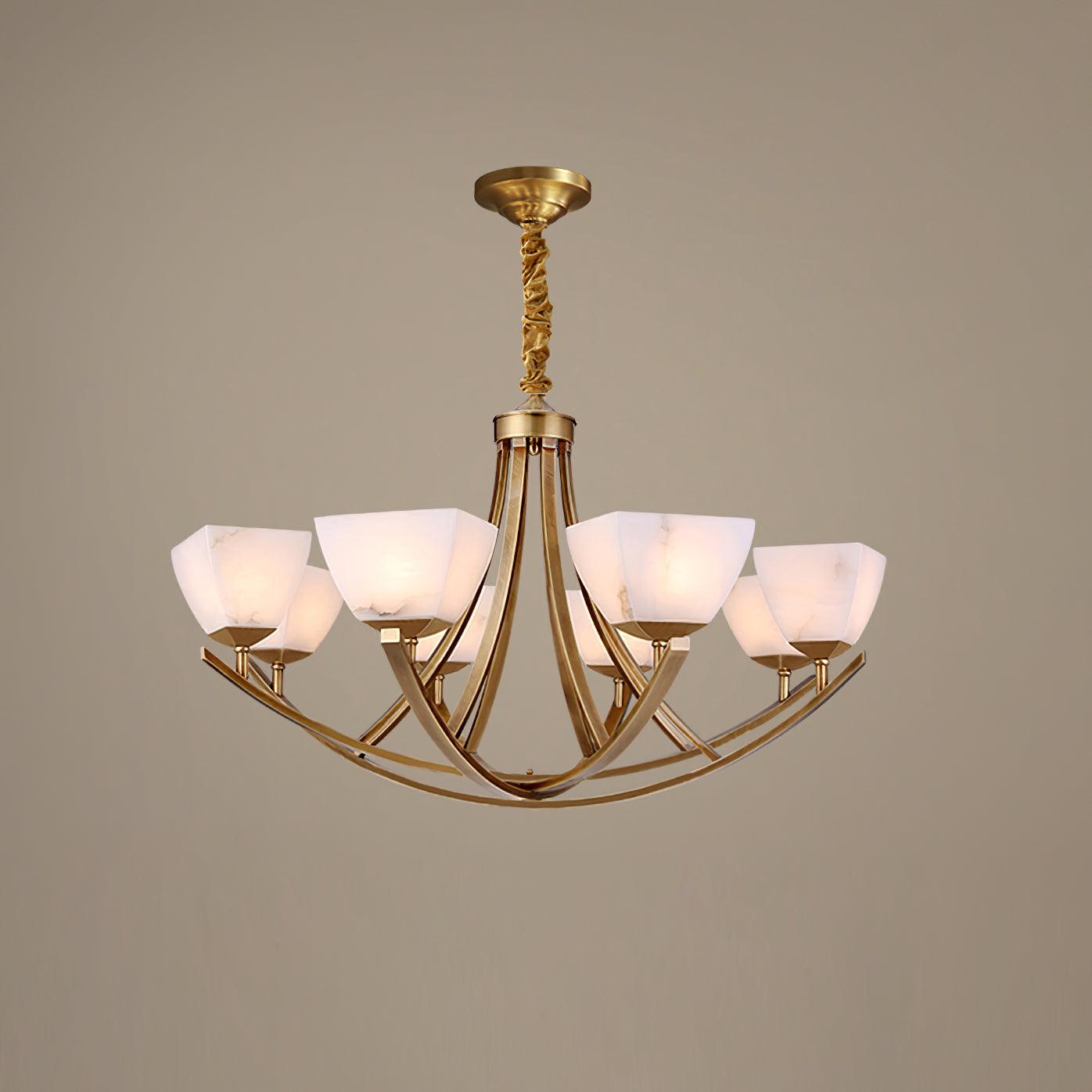 Dover Brass Chandelier - Cueteks